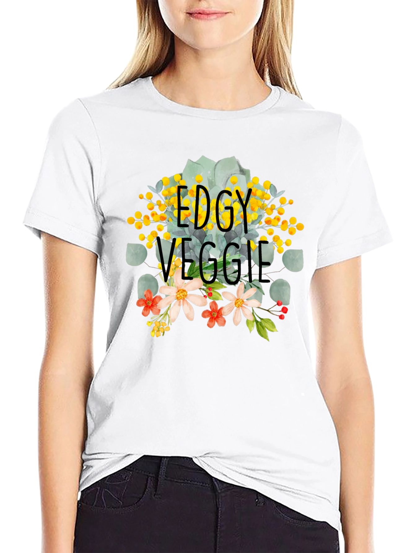 Edgy Veggie Graphic Tee - Trendy Vegan Fashion