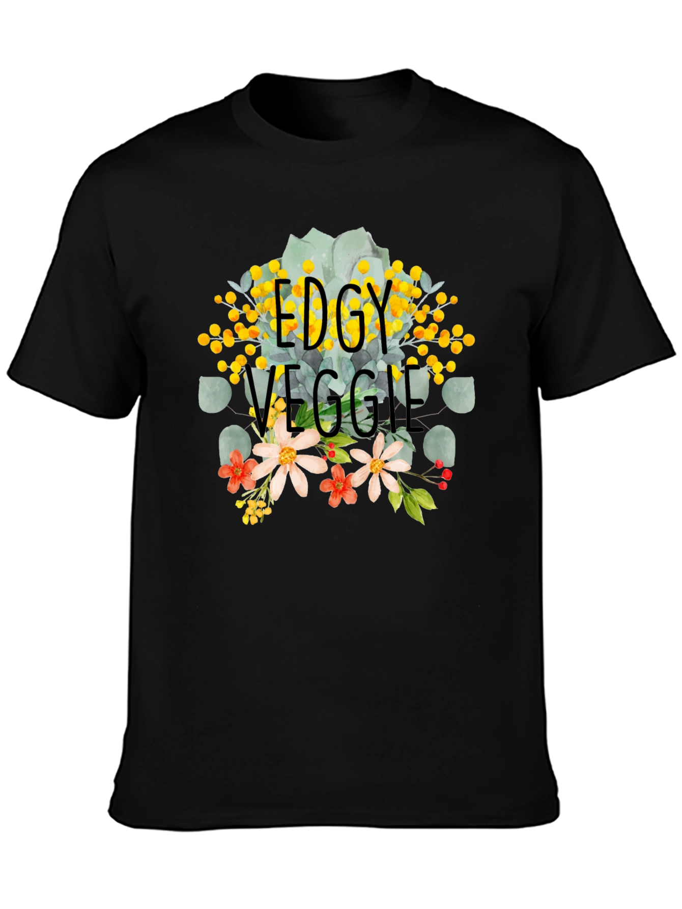 Edgy Veggie Graphic Tee - Trendy Vegan Fashion
