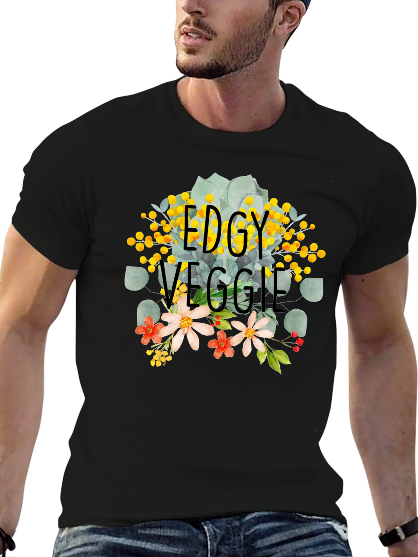 Edgy Veggie Graphic Tee - Trendy Vegan Fashion