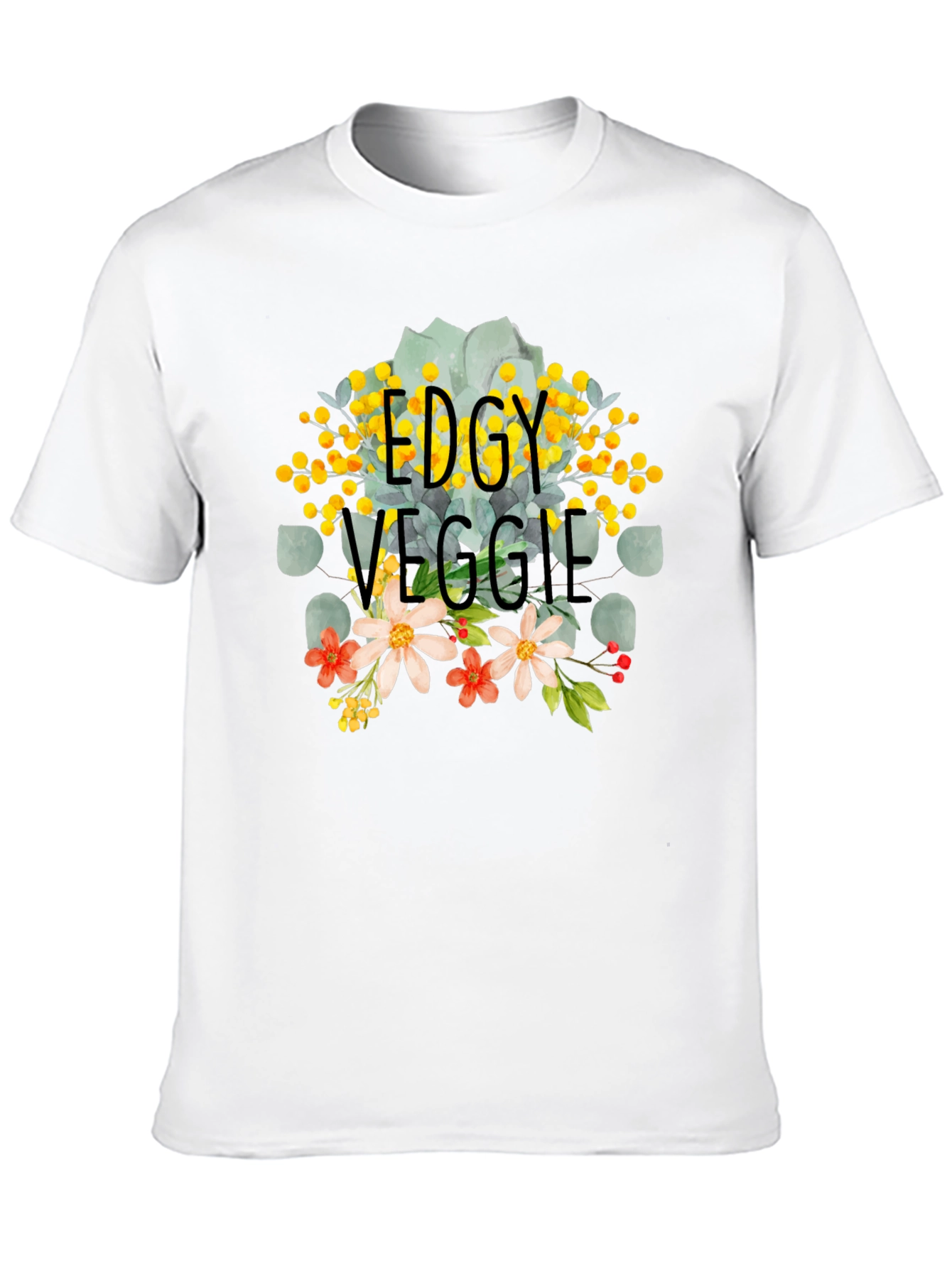 Edgy Veggie Graphic Tee - Trendy Vegan Fashion