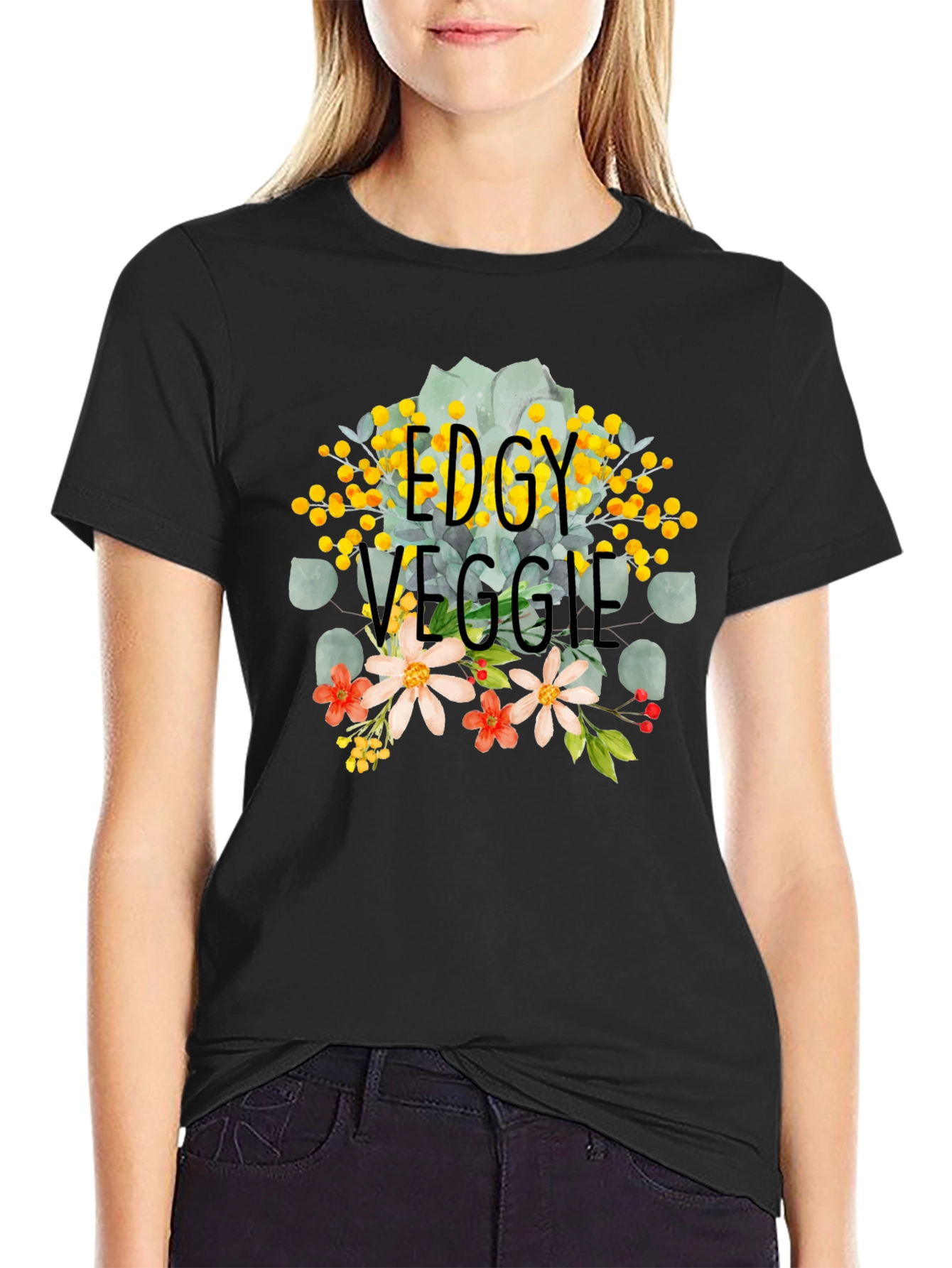 Edgy Veggie Graphic Tee - Trendy Vegan Fashion