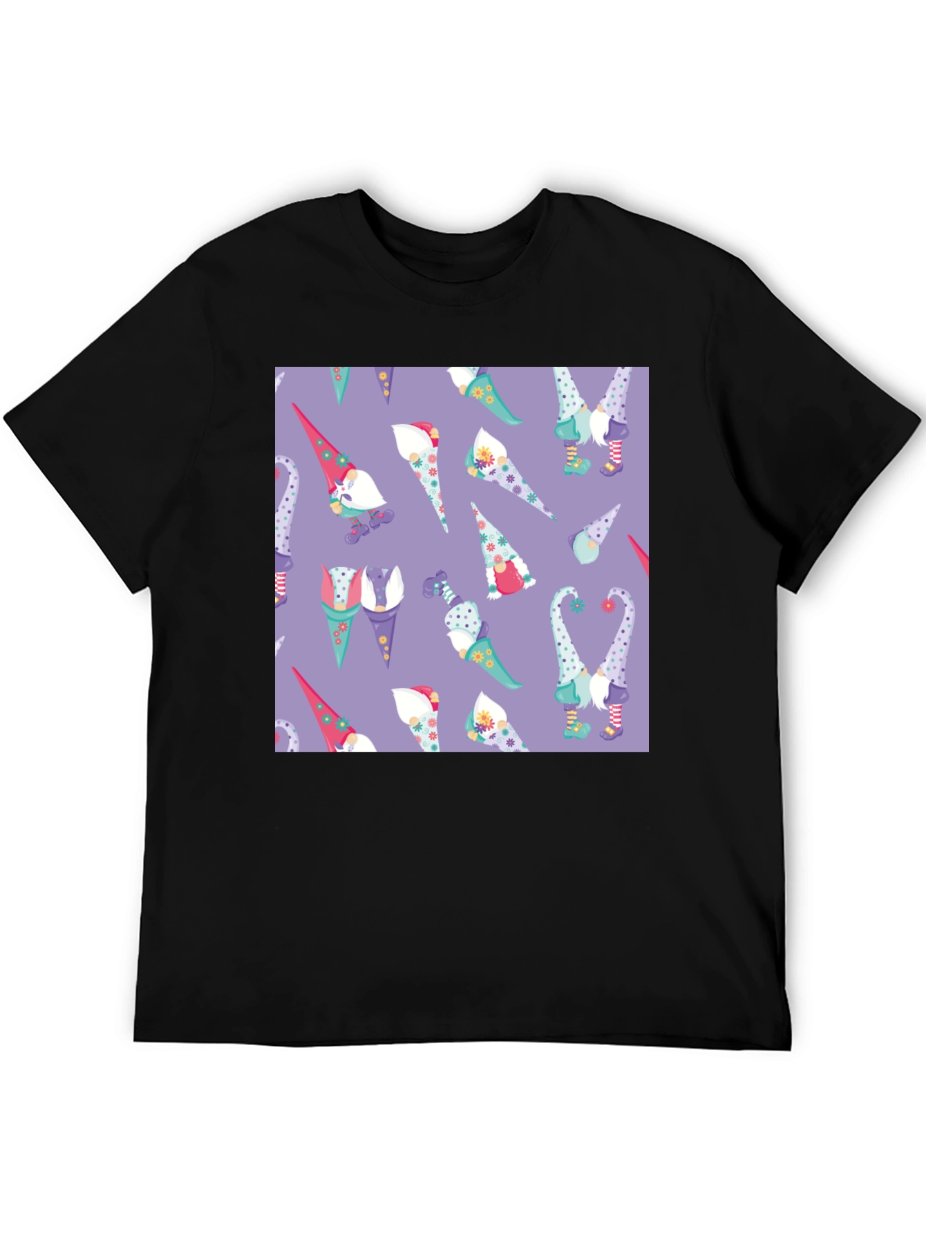 Novelty Gnome Pattern T-Shirt