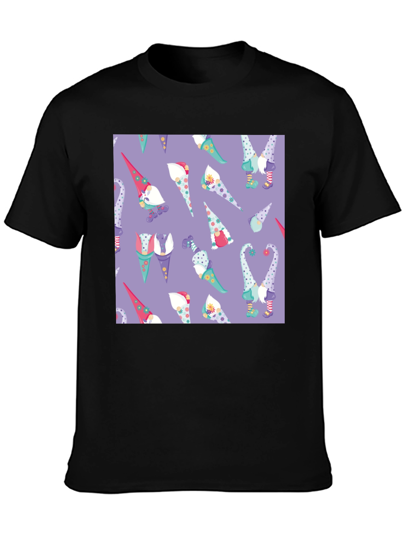 Novelty Gnome Pattern T-Shirt