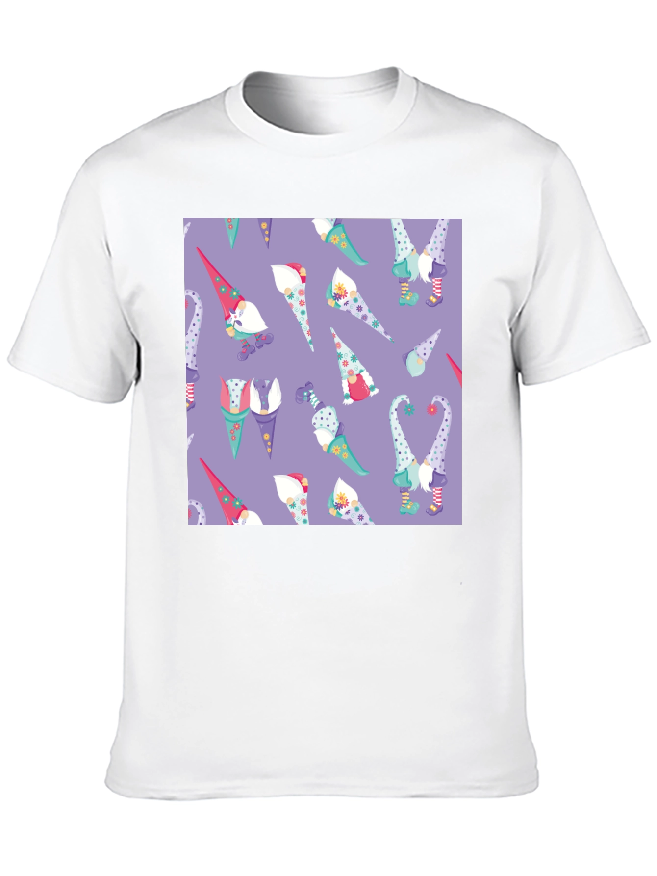 Novelty Gnome Pattern T-Shirt