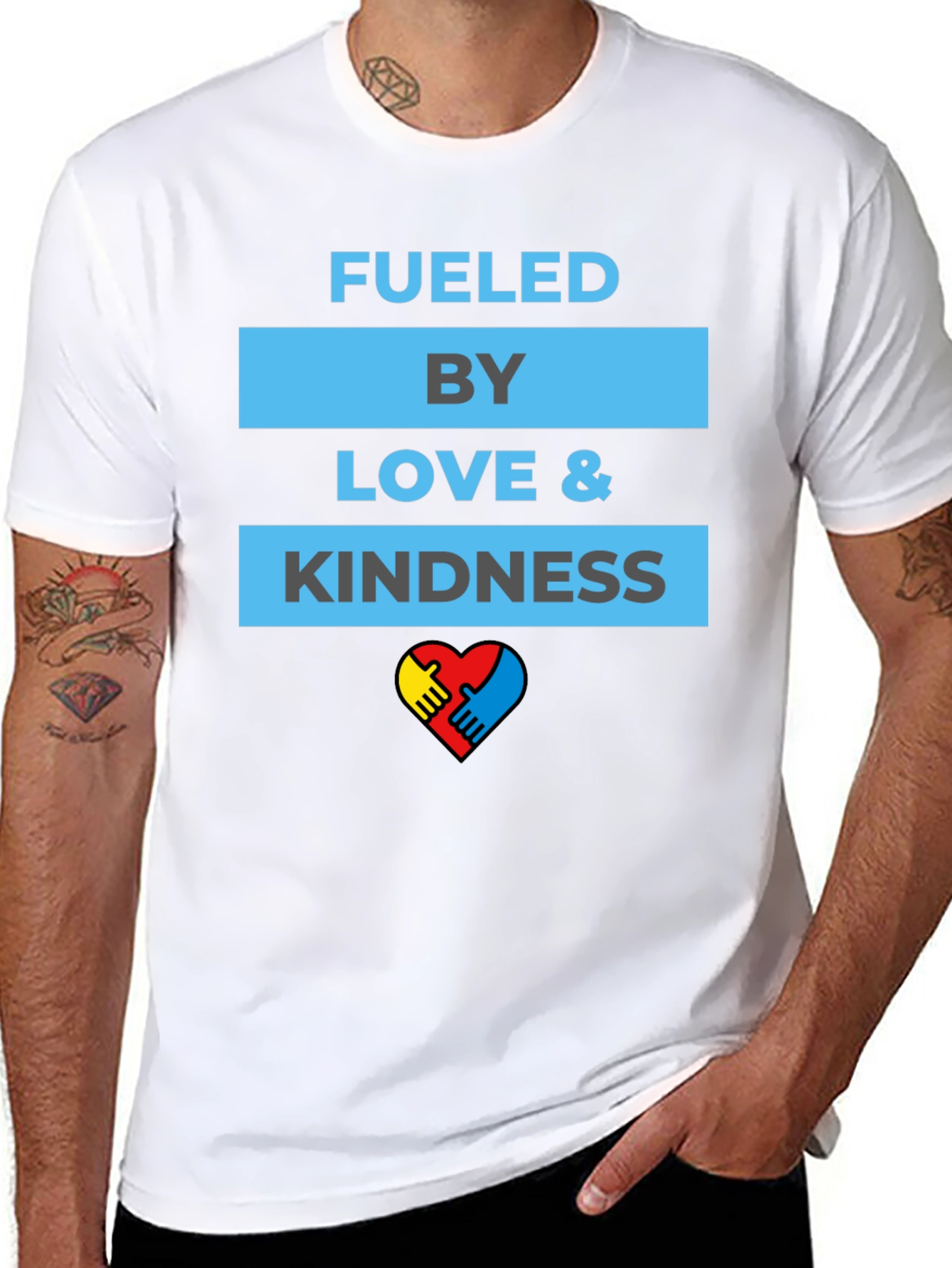 Fueled by Love & Kindness Autism Awareness T-Shirt