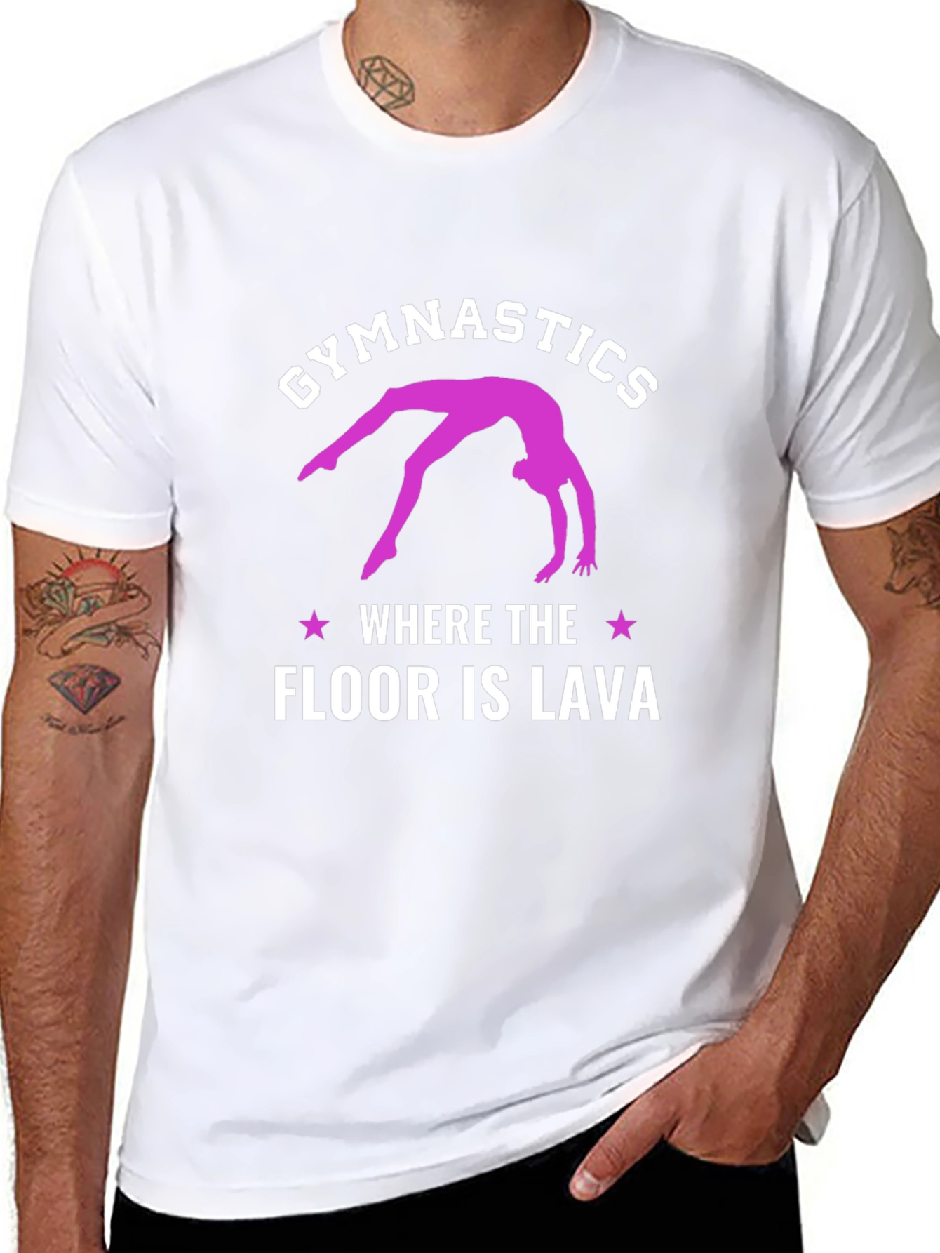 Gymnastics Where The Floor Is Lava Black T-Shirt