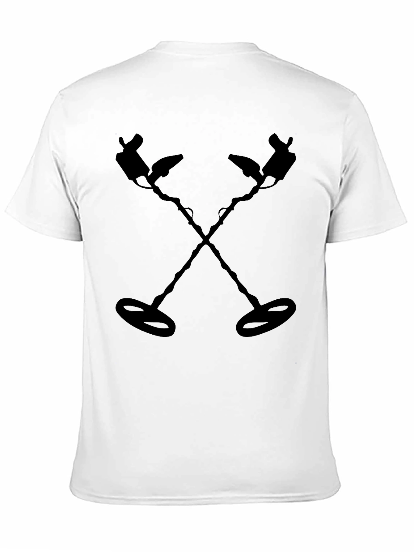 Metal Detector Graphic Tee - Black Crew Neck