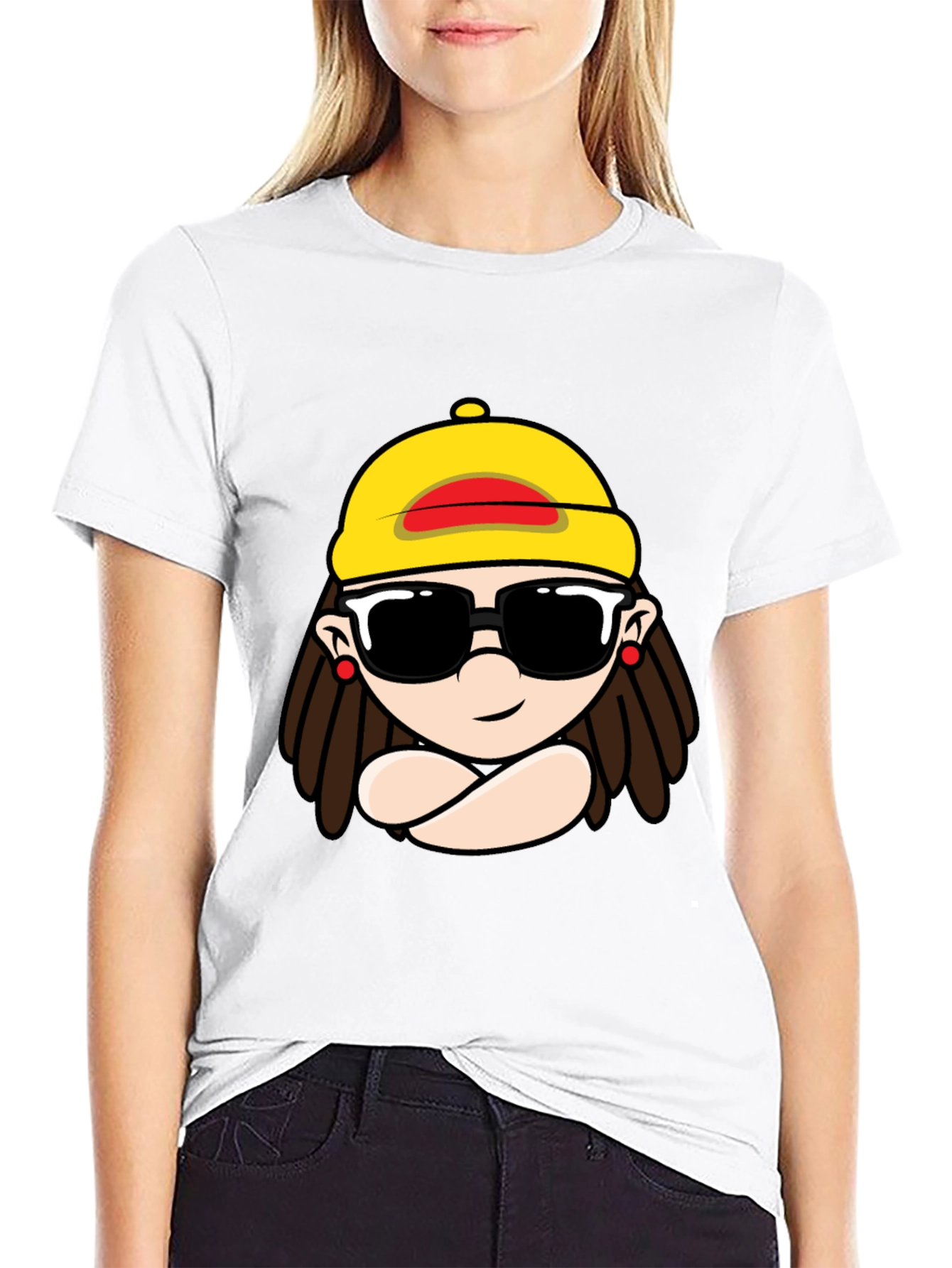 Cool Cartoon Graphic Black T-Shirt