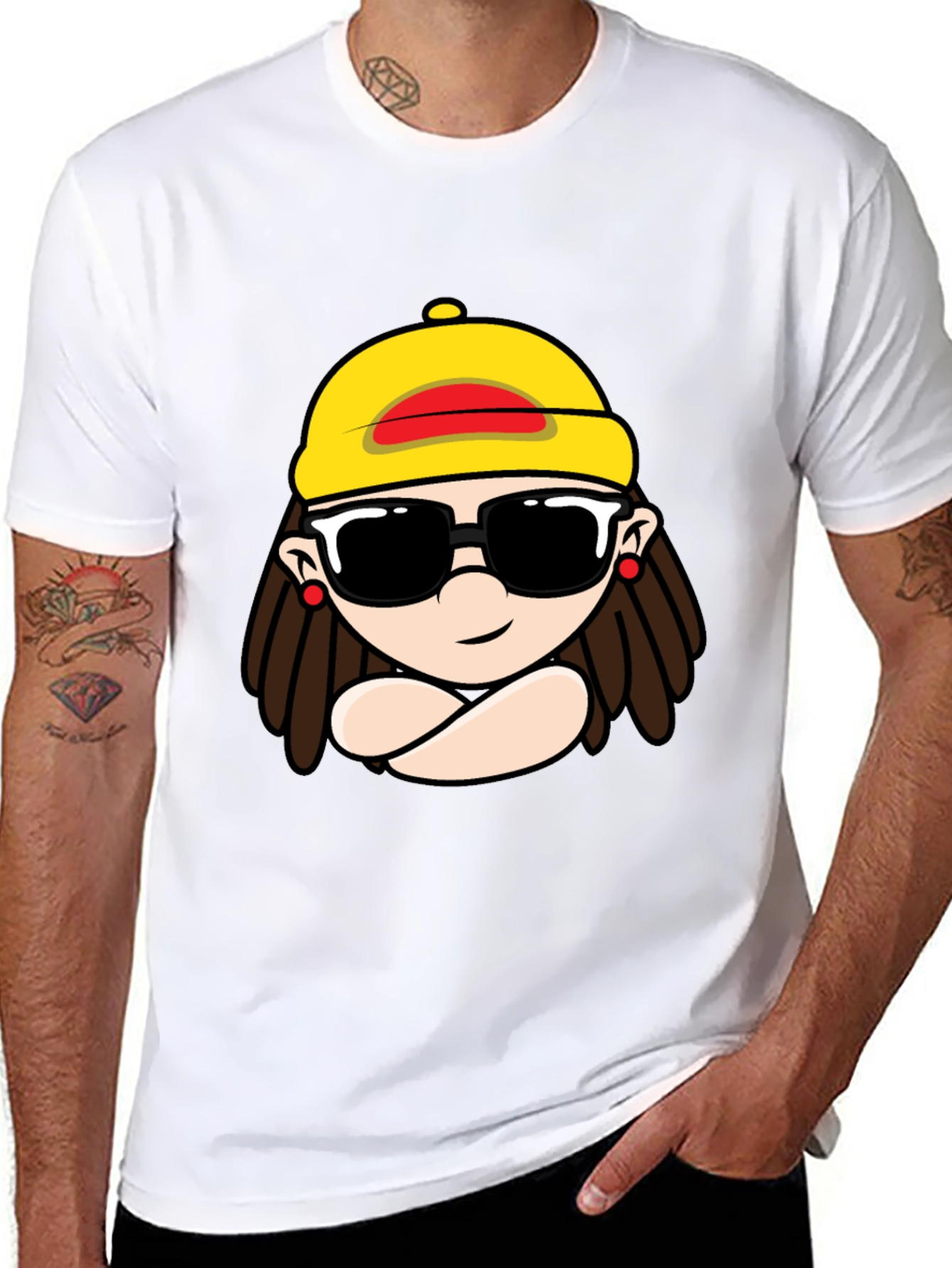 Cool Cartoon Graphic Black T-Shirt