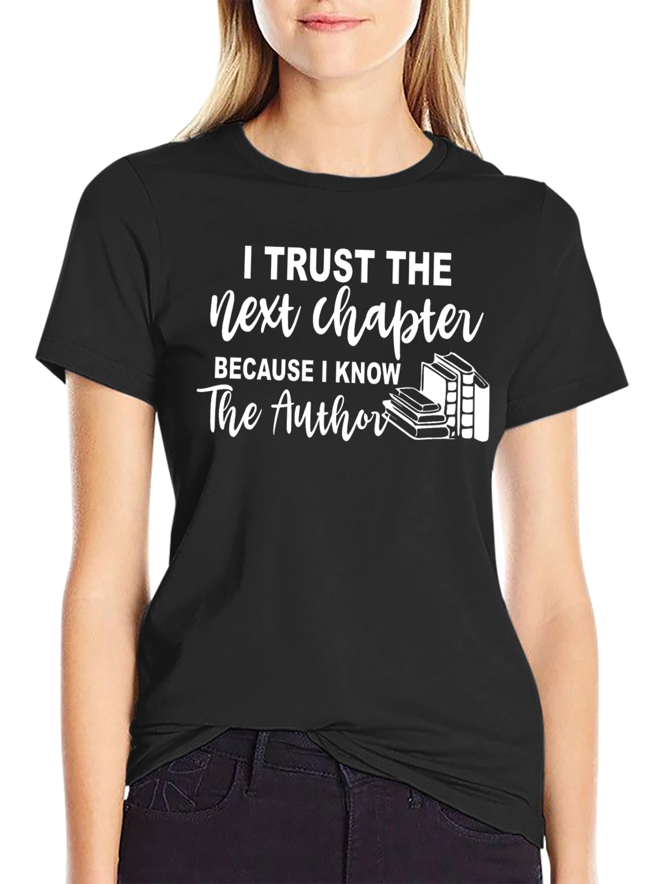 Trust the Next Chapter Black Graphic Tee