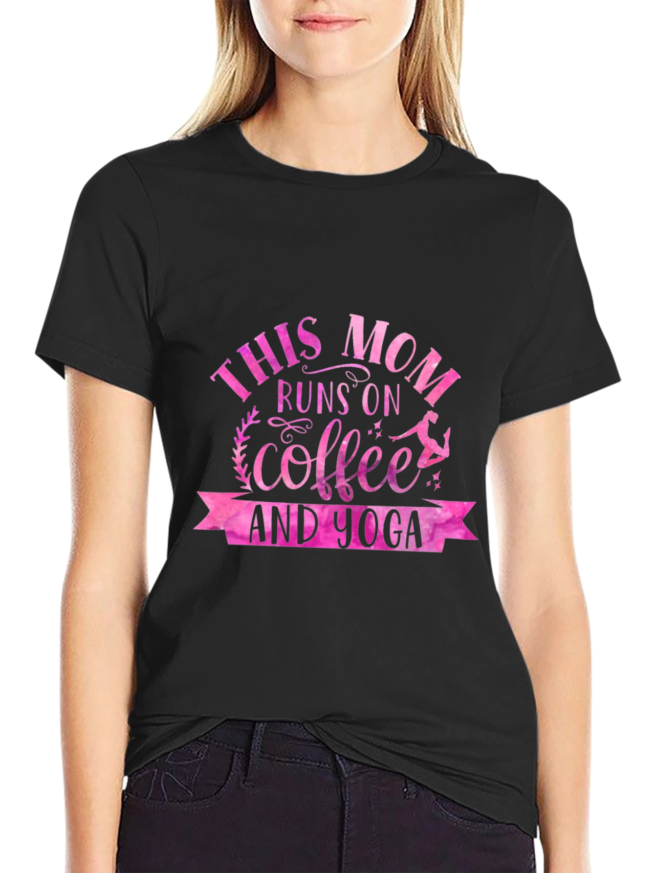 This Mom Runs on Coffee & Yoga T-Shirt