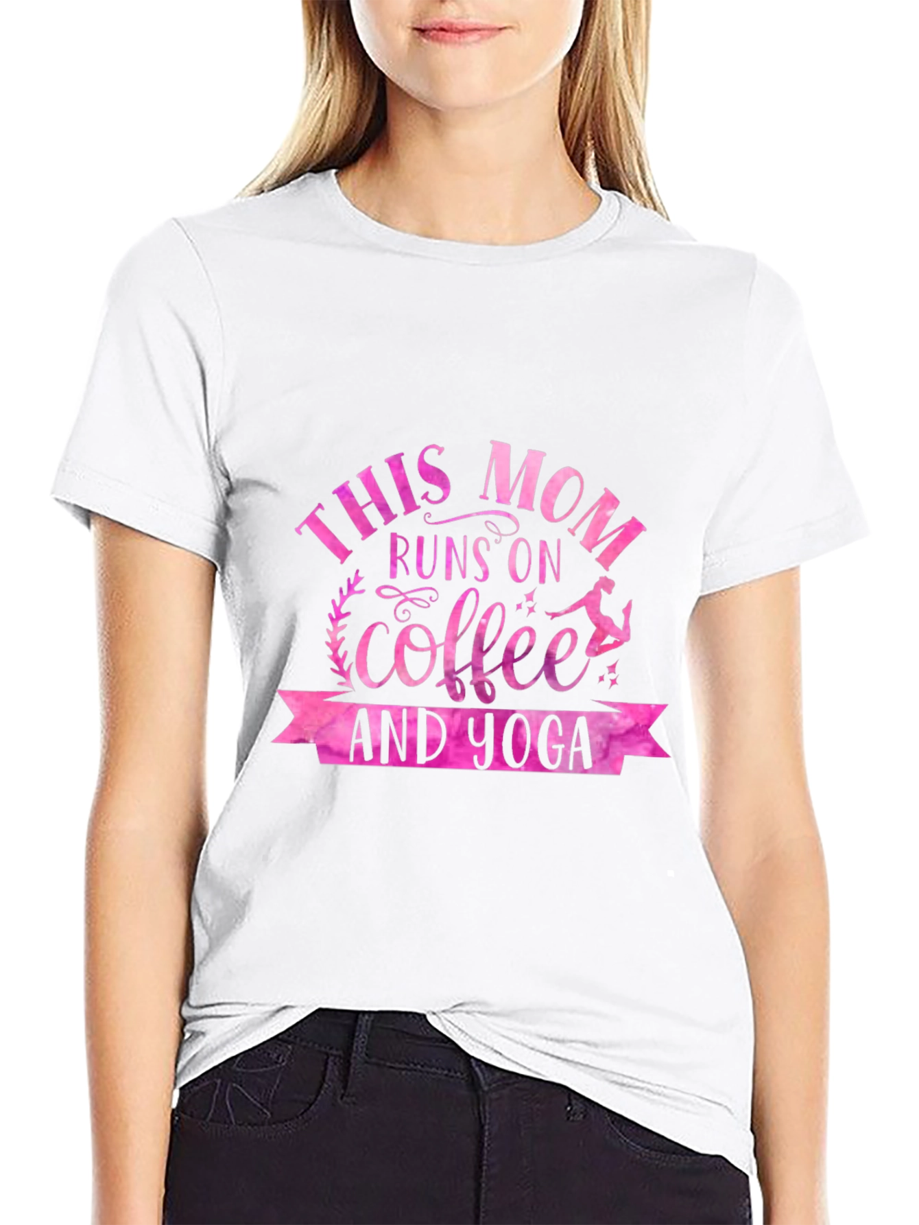 This Mom Runs on Coffee & Yoga T-Shirt