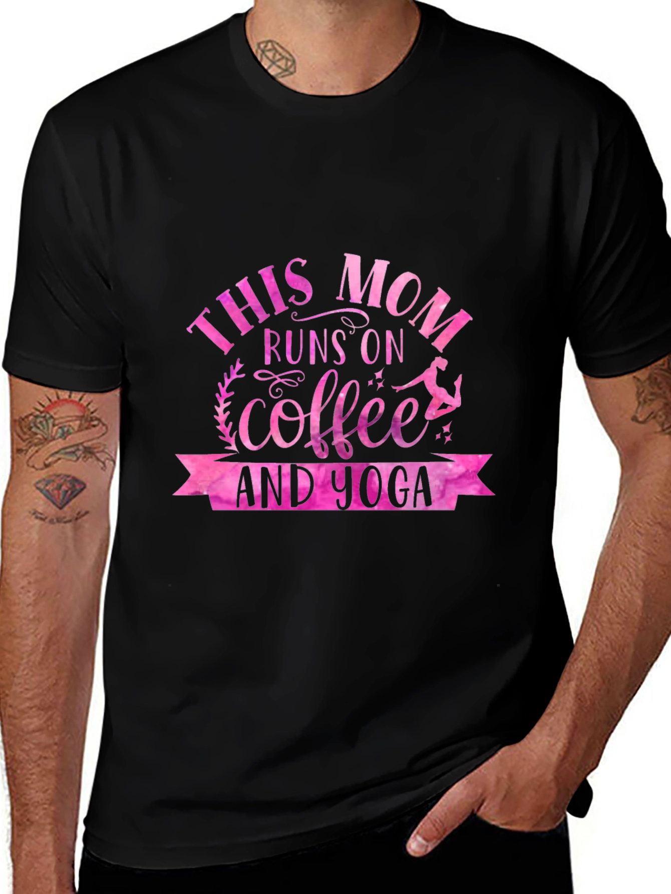 This Mom Runs on Coffee & Yoga T-Shirt