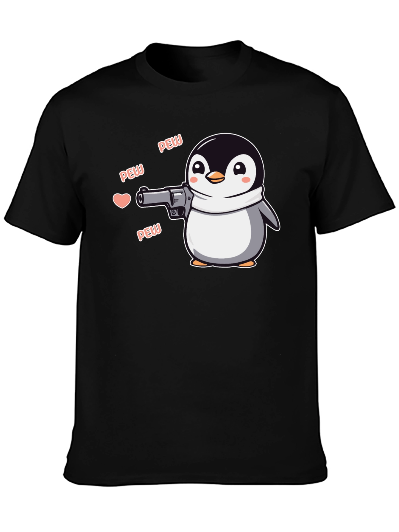Penguin with a Gun Graphic Tee