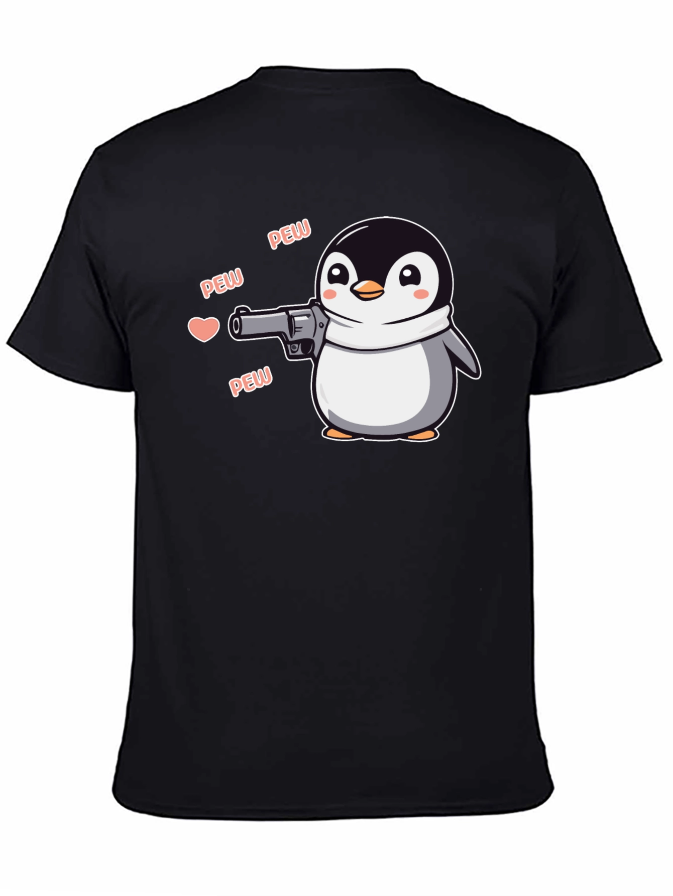 Penguin with a Gun Graphic Tee