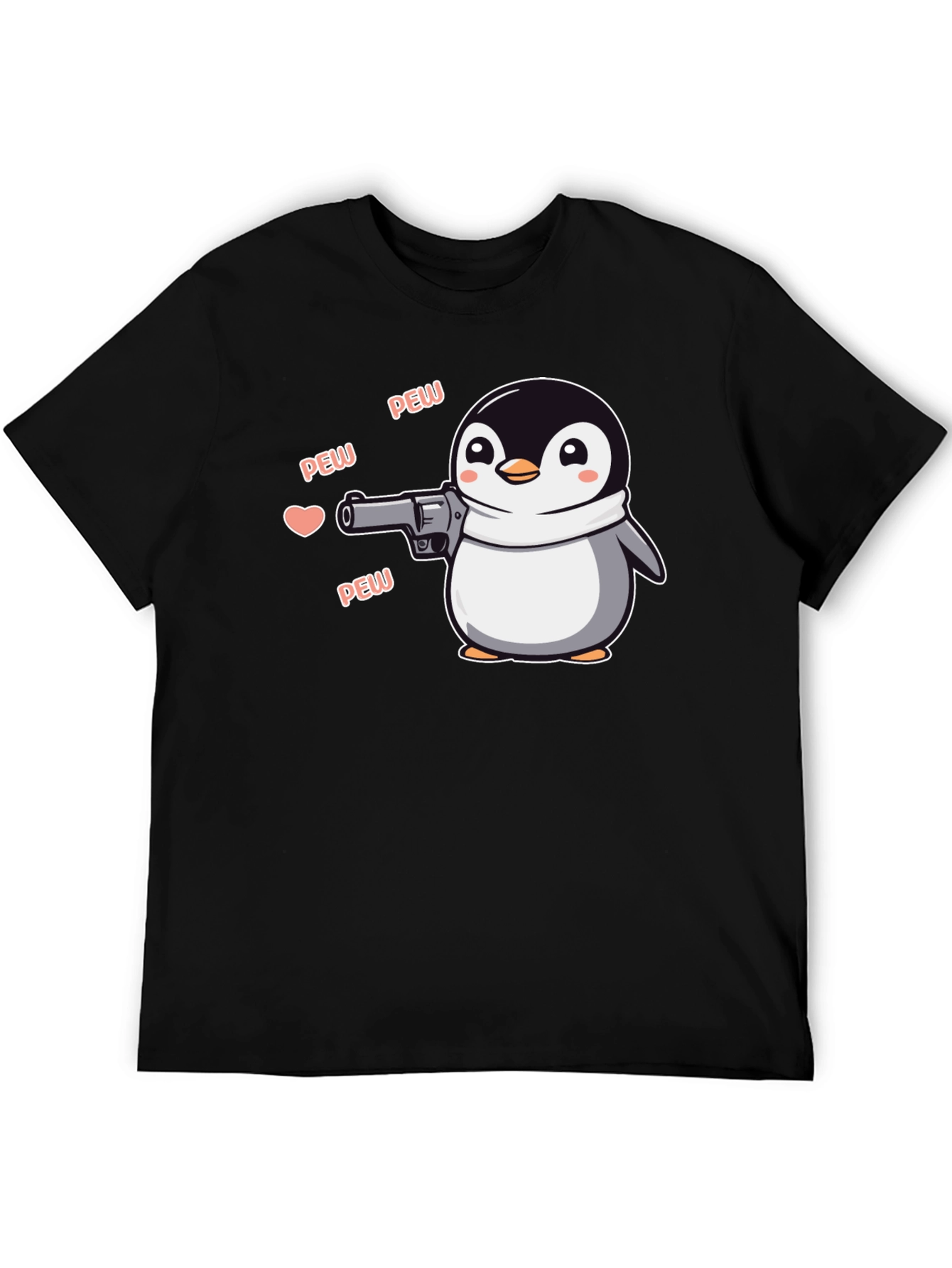 Penguin with a Gun Graphic Tee