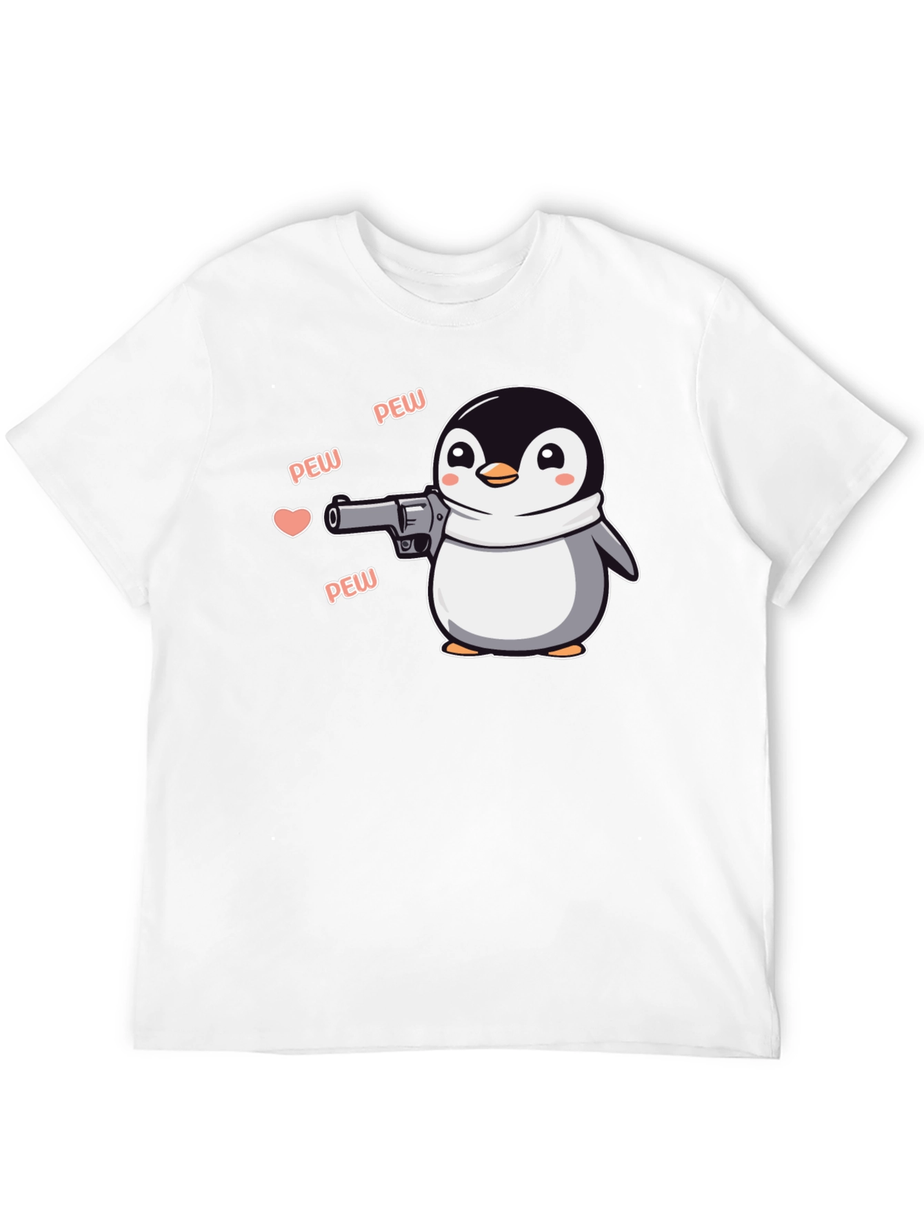 Penguin with a Gun Graphic Tee
