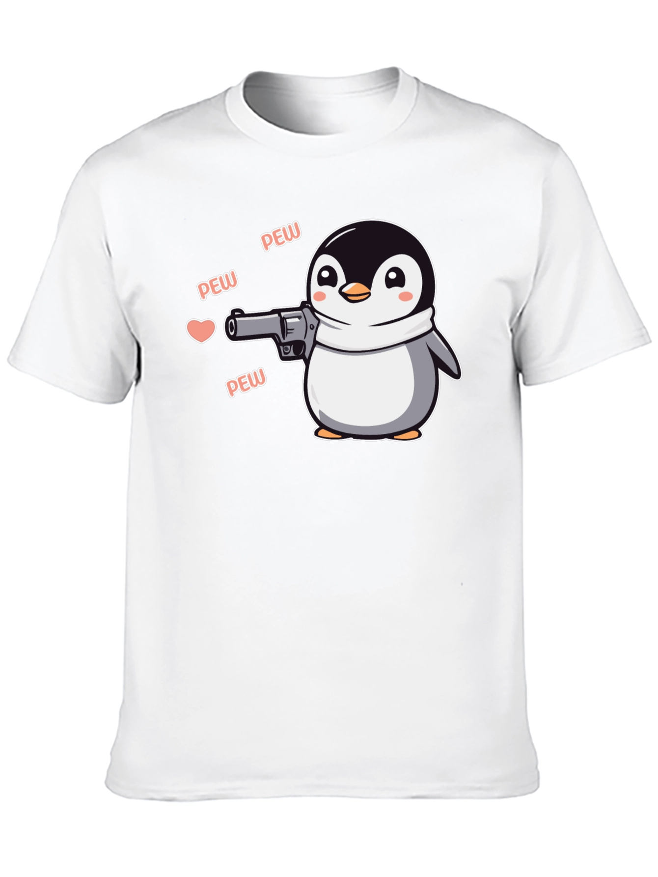 Penguin with a Gun Graphic Tee