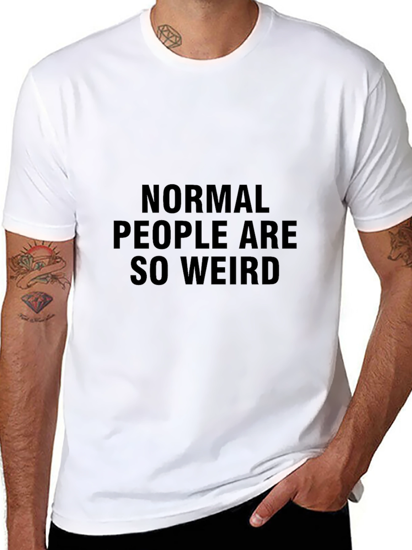 Normal People Are So Weird Funny Graphic Tee