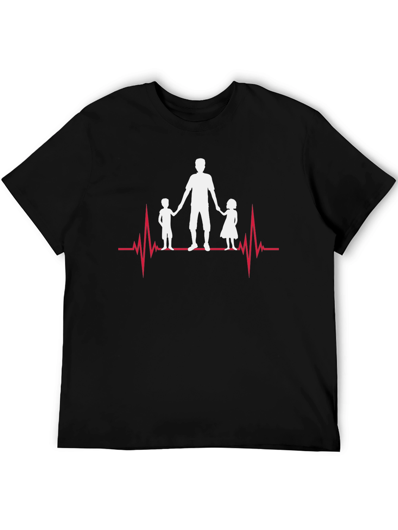 Dad & Kids Heartbeat Graphic Tee