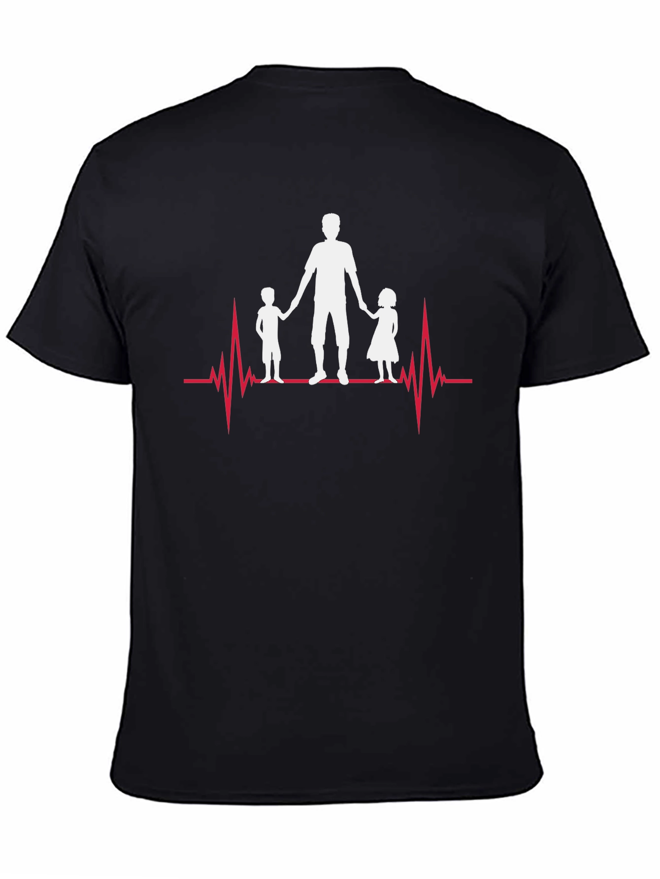 Dad & Kids Heartbeat Graphic Tee