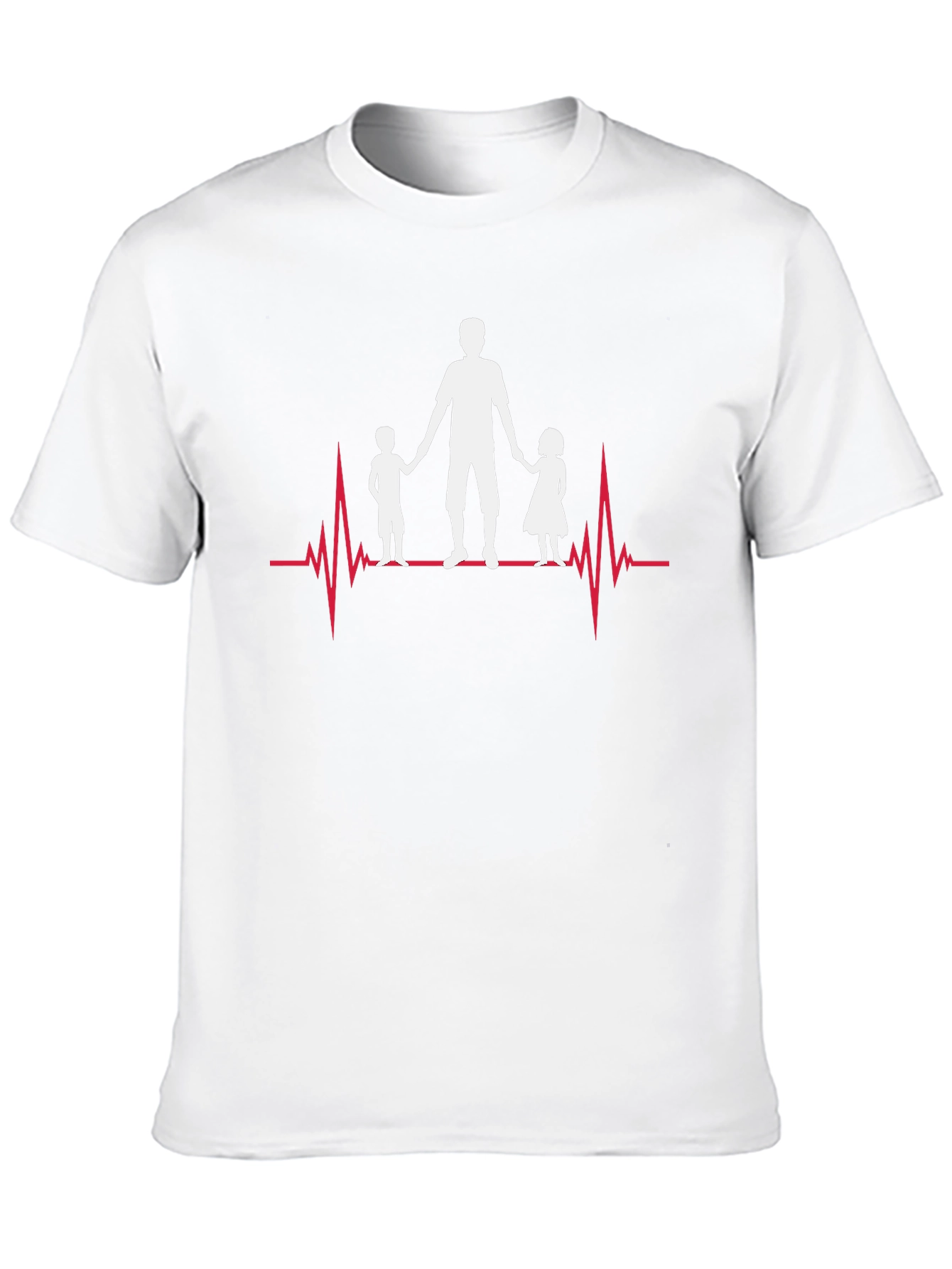 Dad & Kids Heartbeat Graphic Tee