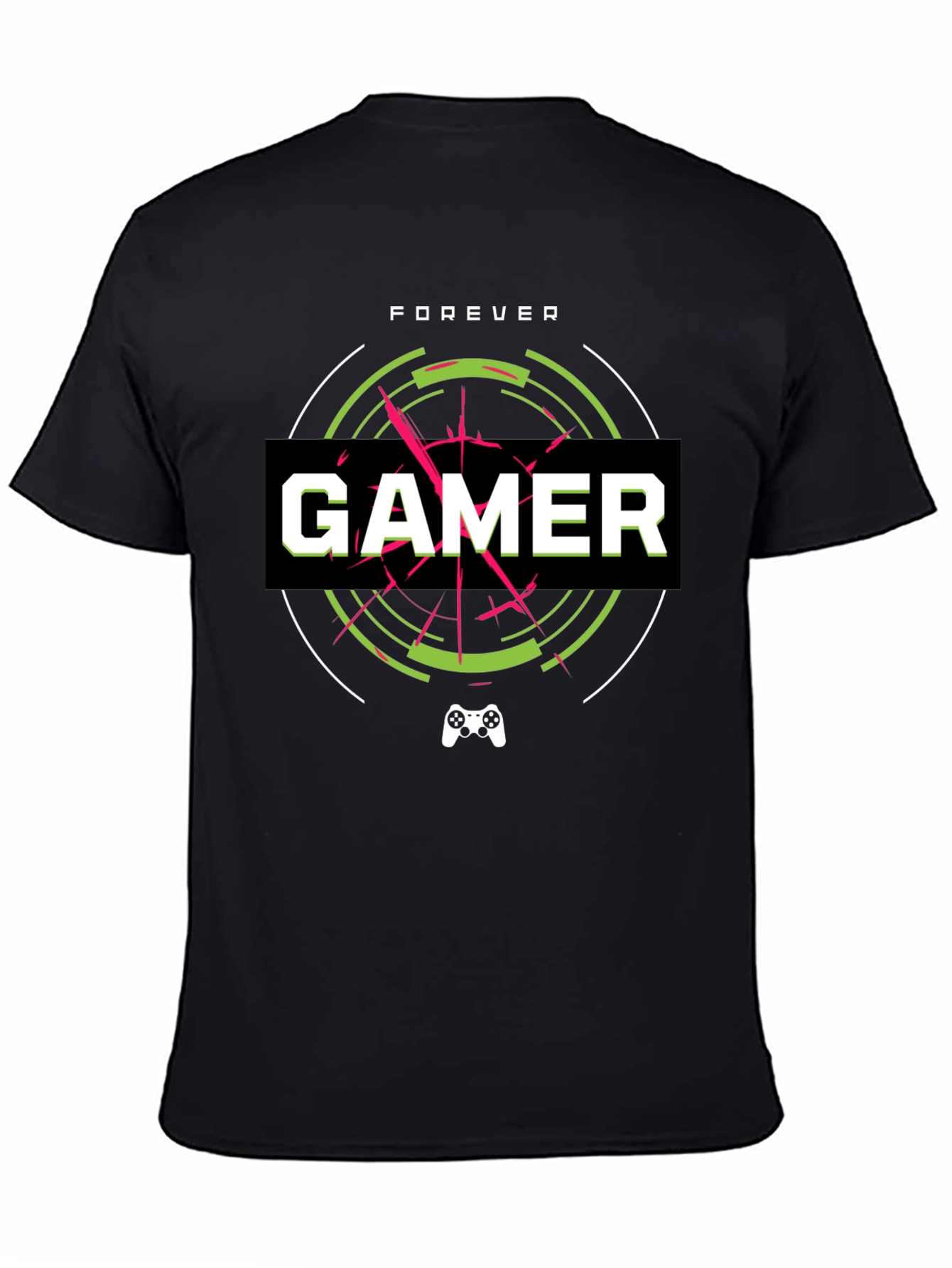 Forever Gamer Black Graphic Tee