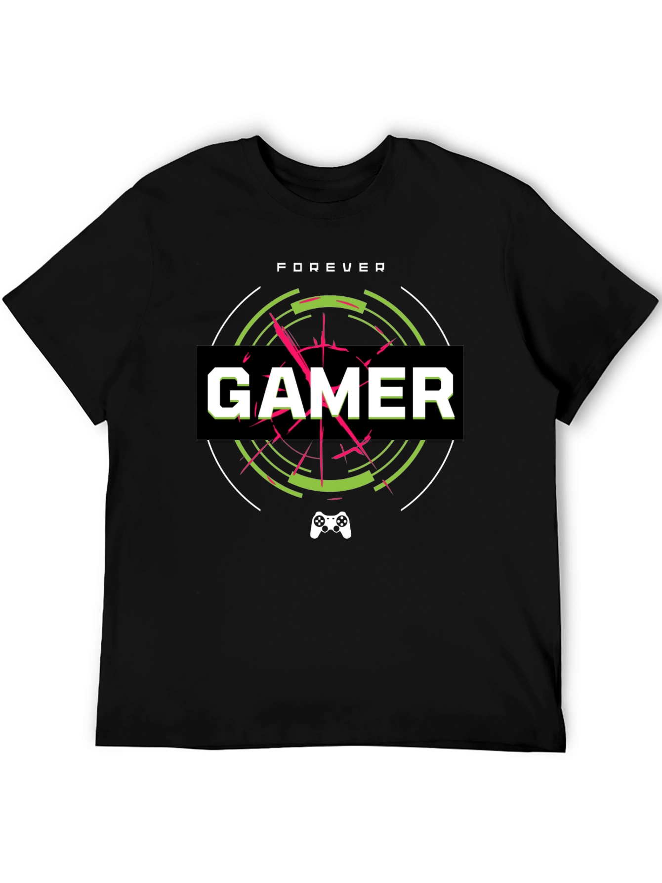 Forever Gamer Black Graphic Tee