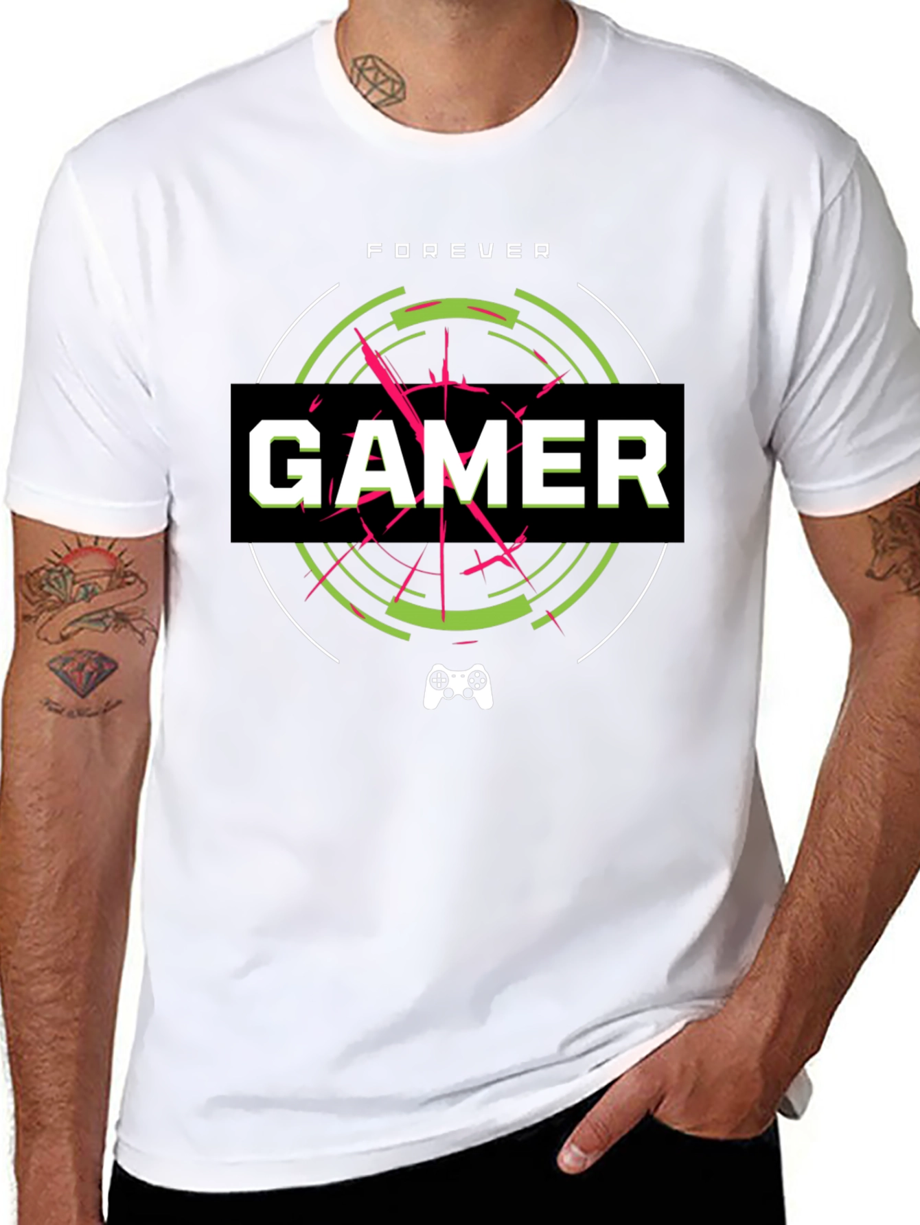 Forever Gamer Black Graphic Tee