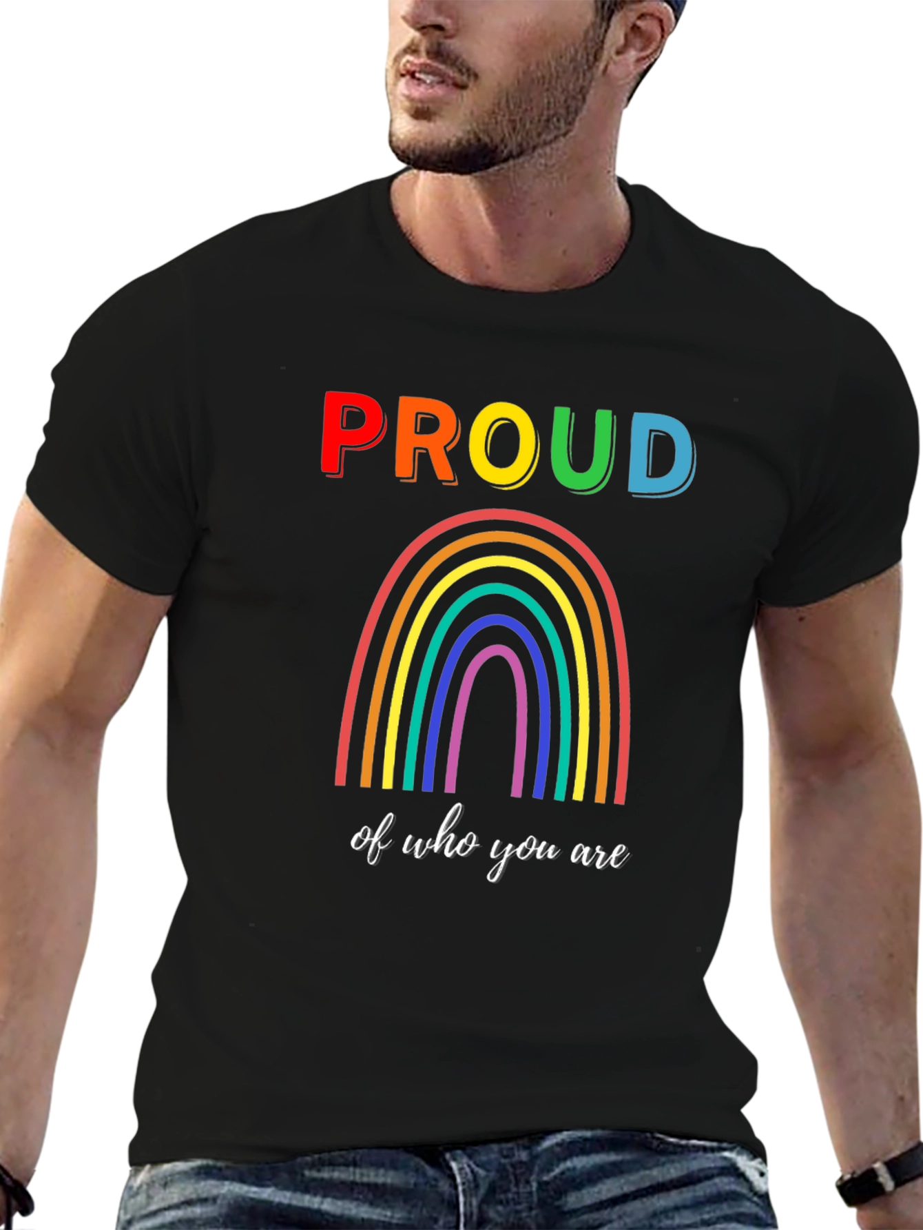 Proud Rainbow Graphic T-Shirt