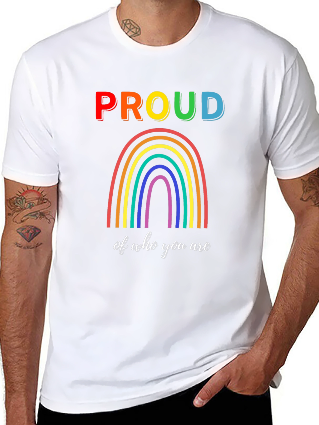 Proud Rainbow Graphic T-Shirt