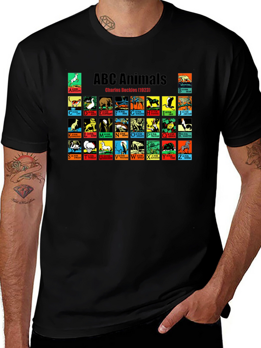 ABC Animals Vintage Style T-Shirt