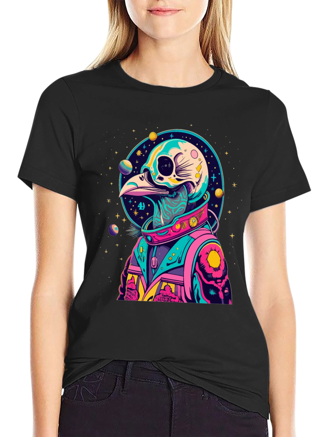 Cosmic Bird Skull T-Shirt