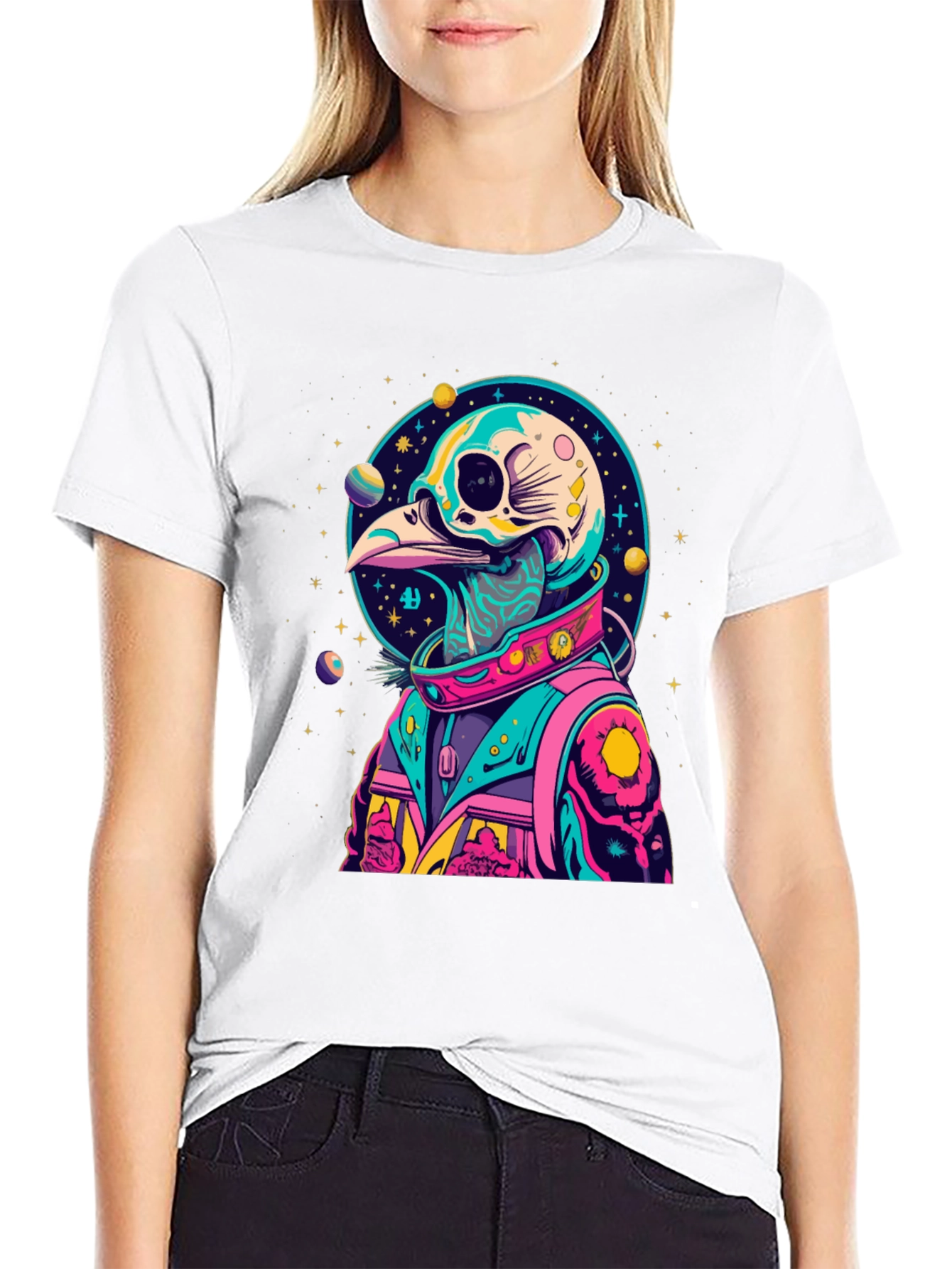 Cosmic Bird Skull T-Shirt