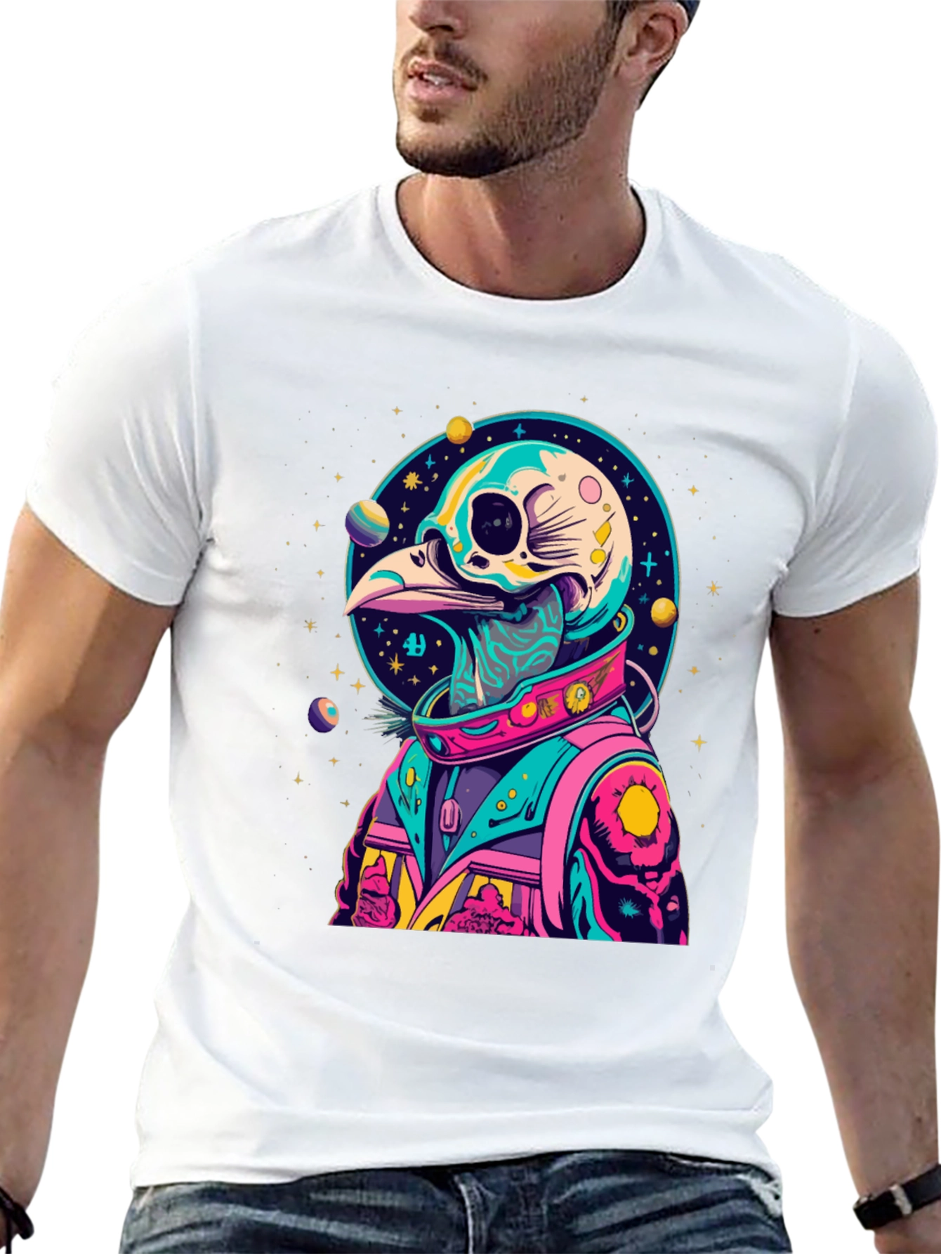 Cosmic Bird Skull T-Shirt