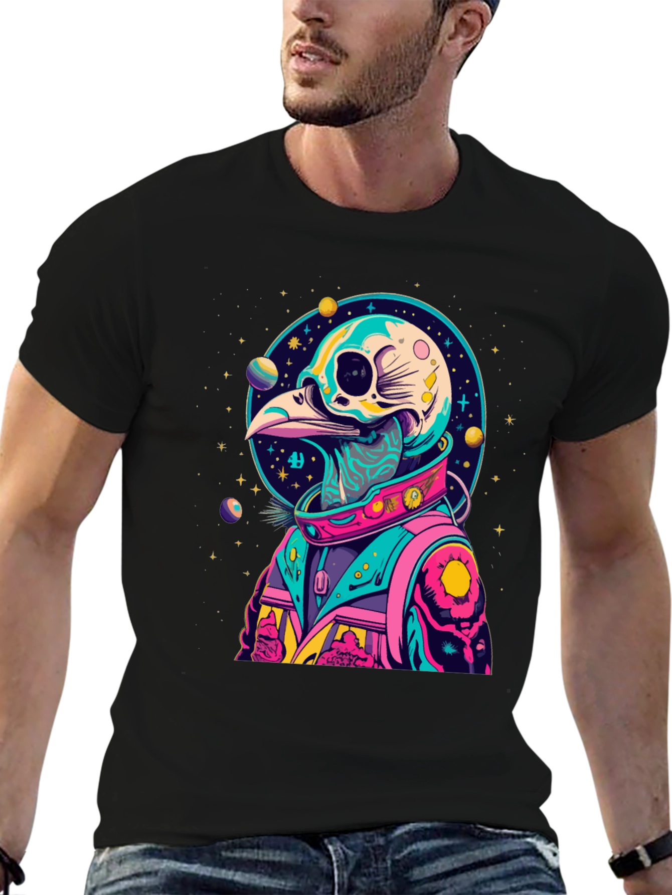 Cosmic Bird Skull T-Shirt