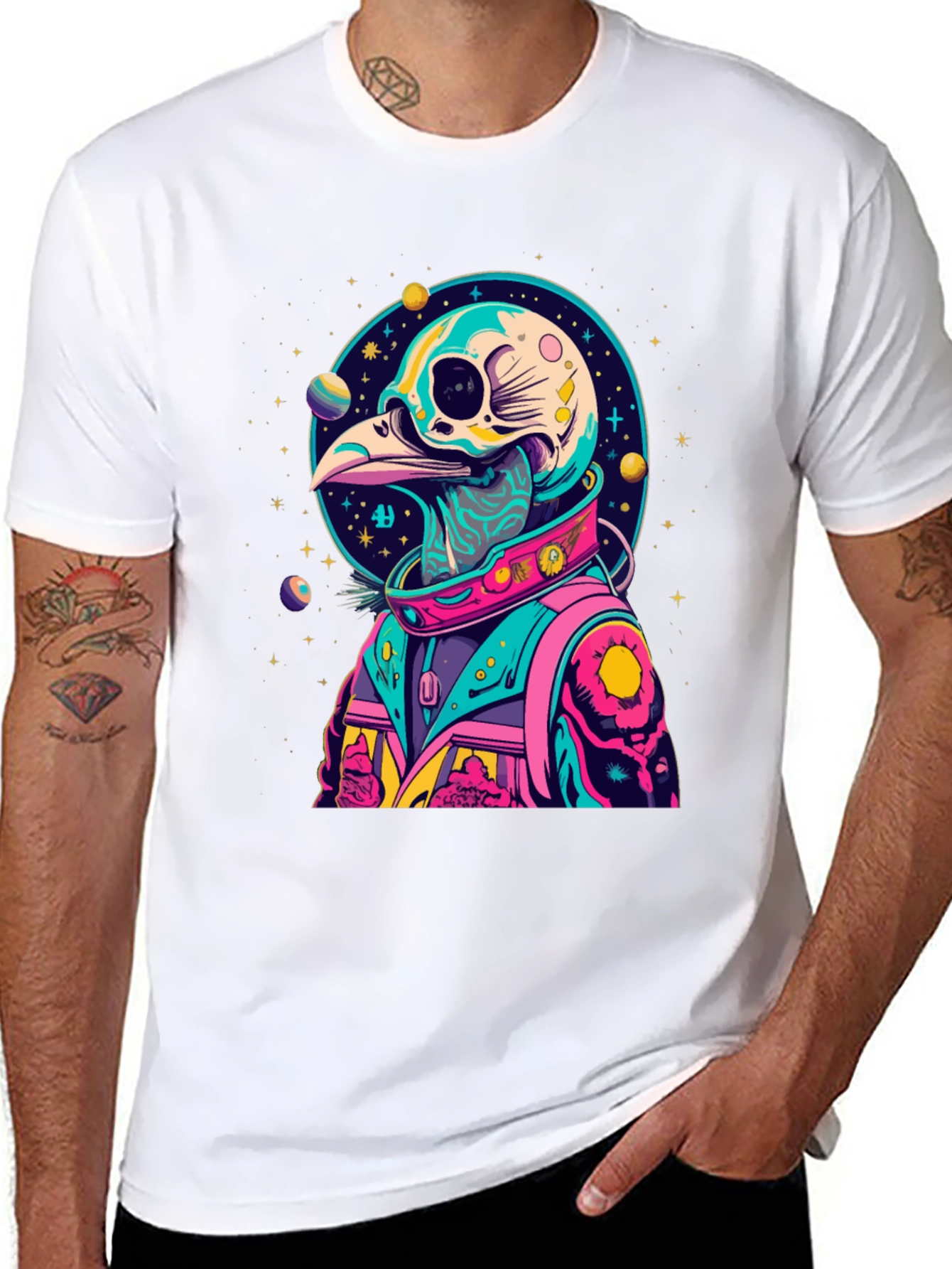 Cosmic Bird Skull T-Shirt