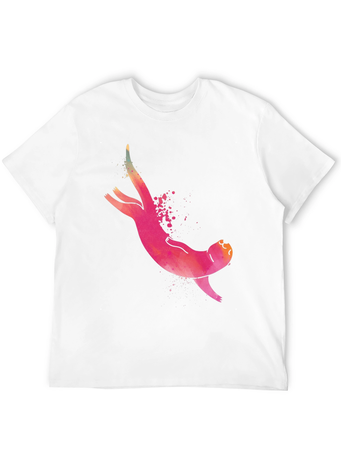 Mens Sloth Graphic Tee - Black Casual T-Shirt