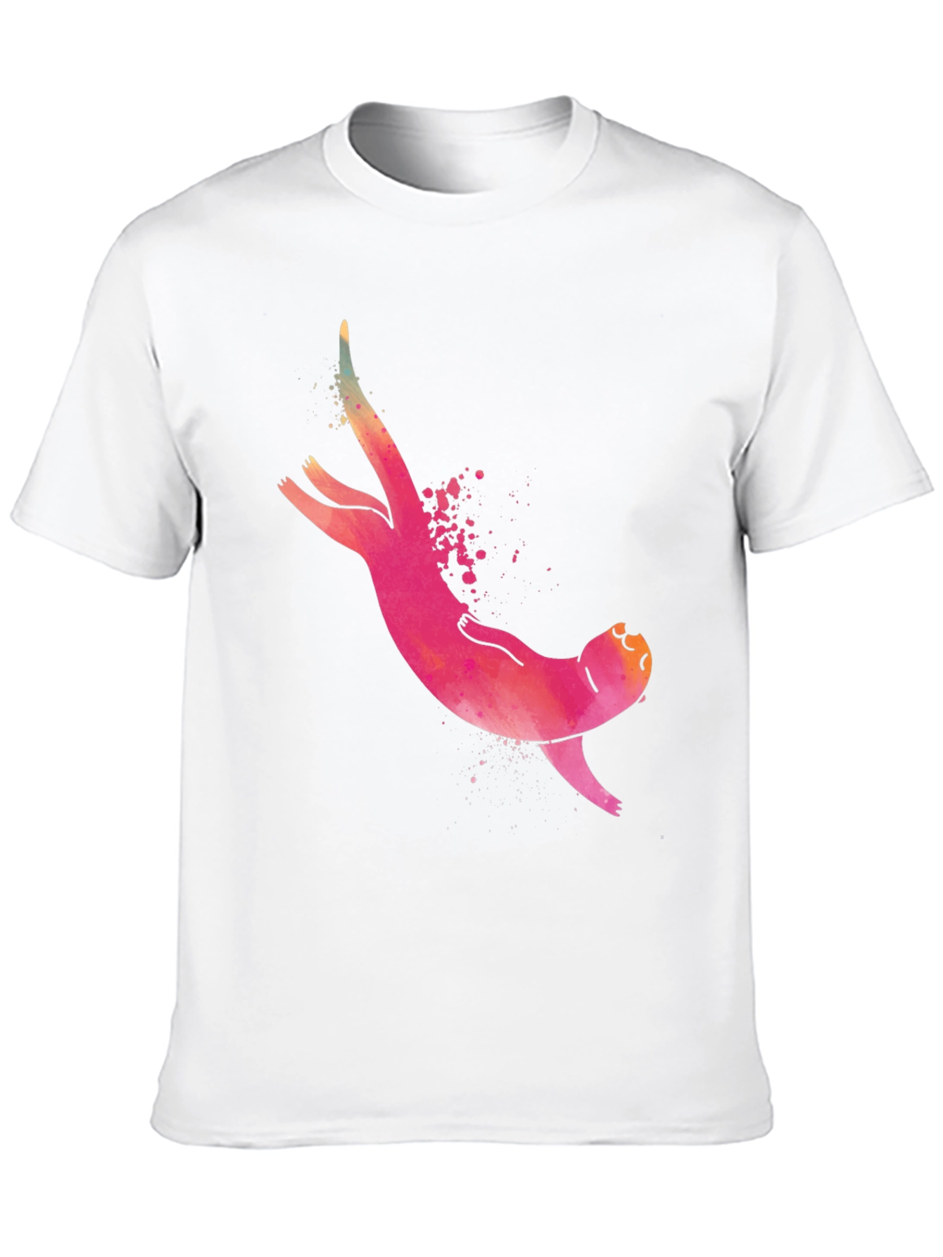 Mens Sloth Graphic Tee - Black Casual T-Shirt