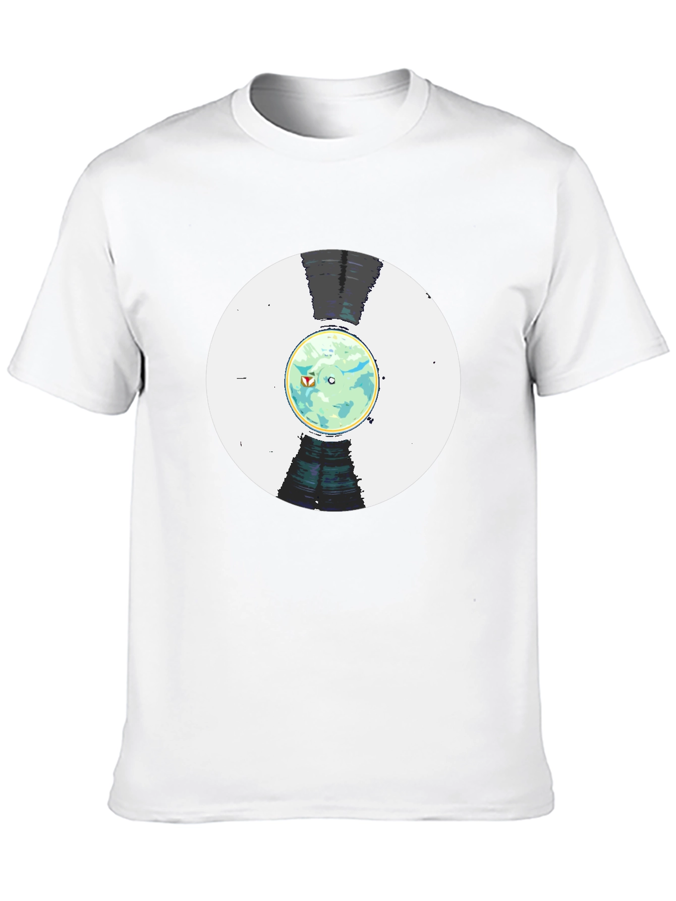 Retro Planet Record Black T-Shirt