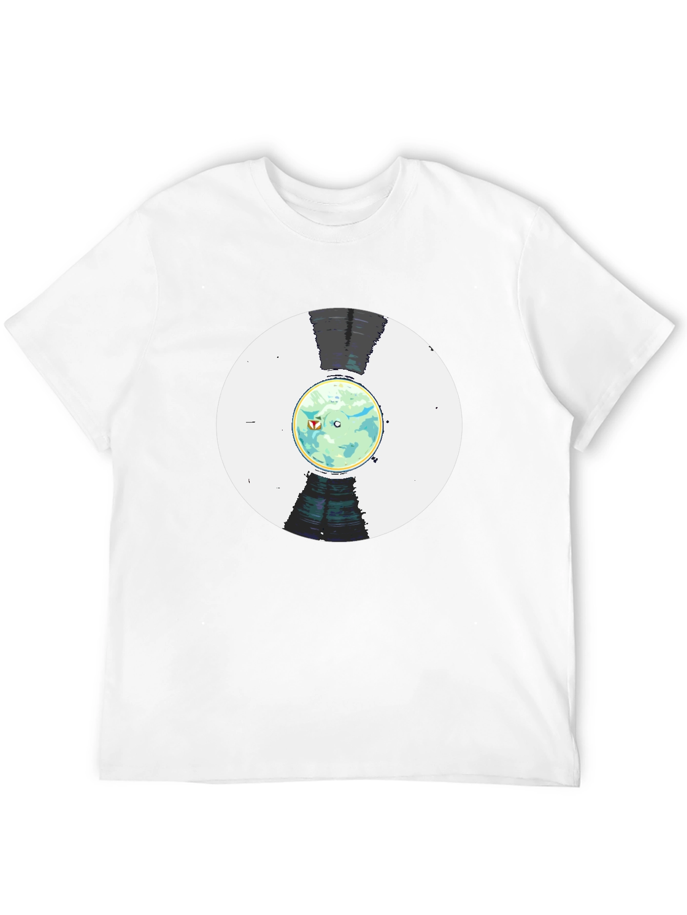 Retro Planet Record Black T-Shirt