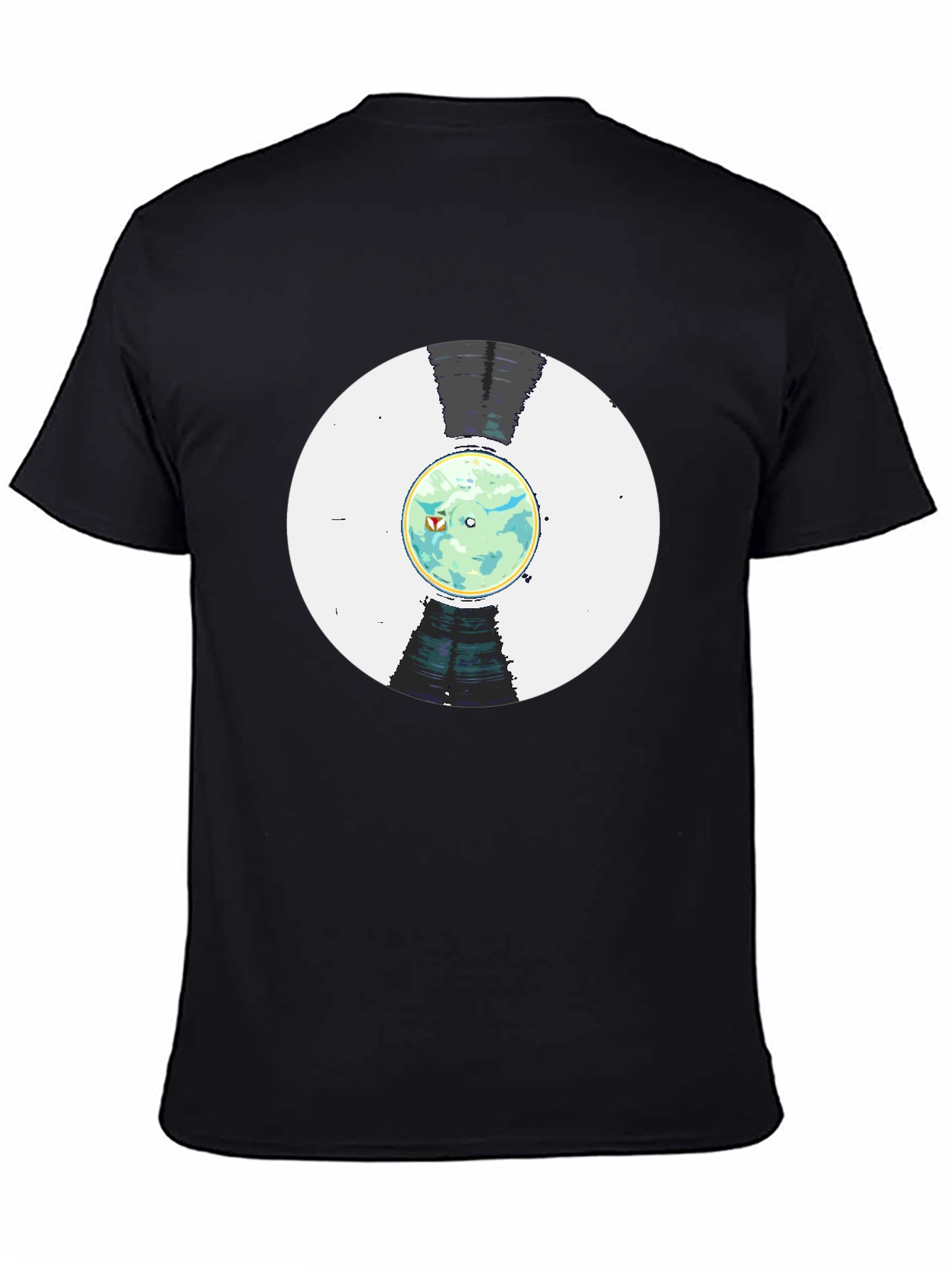 Retro Planet Record Black T-Shirt