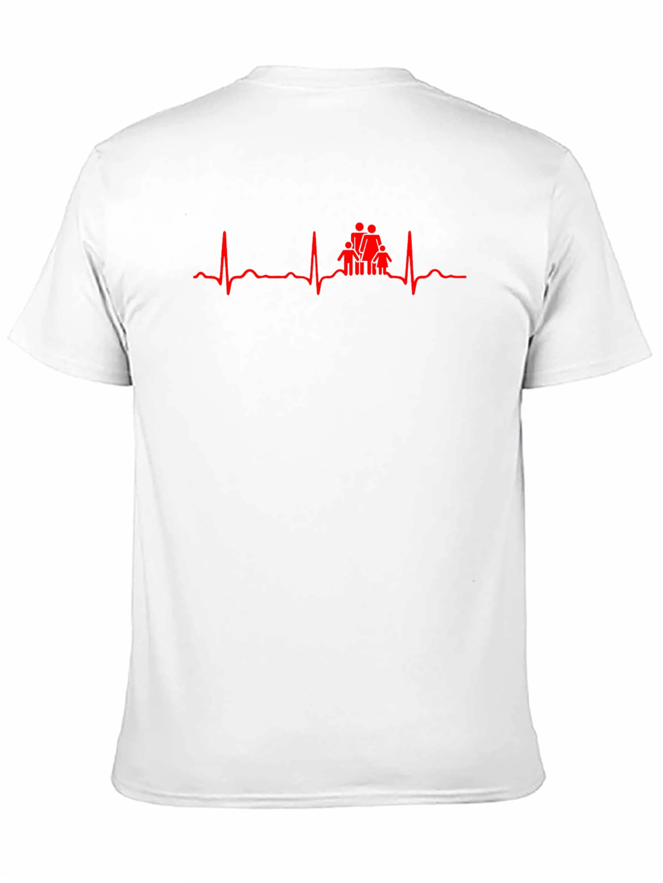 Family Heartbeat Graphic Tee - Black