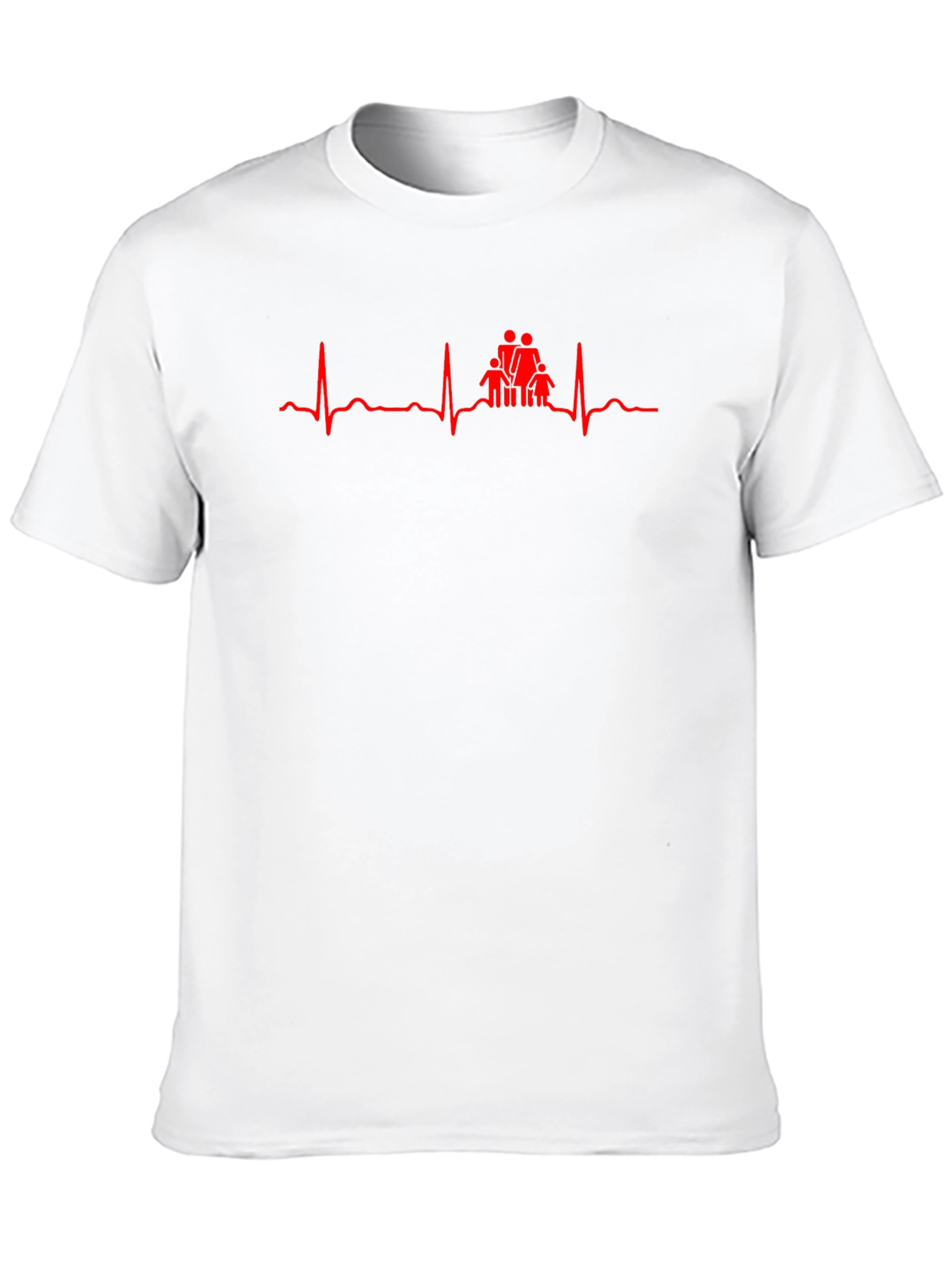 Family Heartbeat Graphic Tee - Black