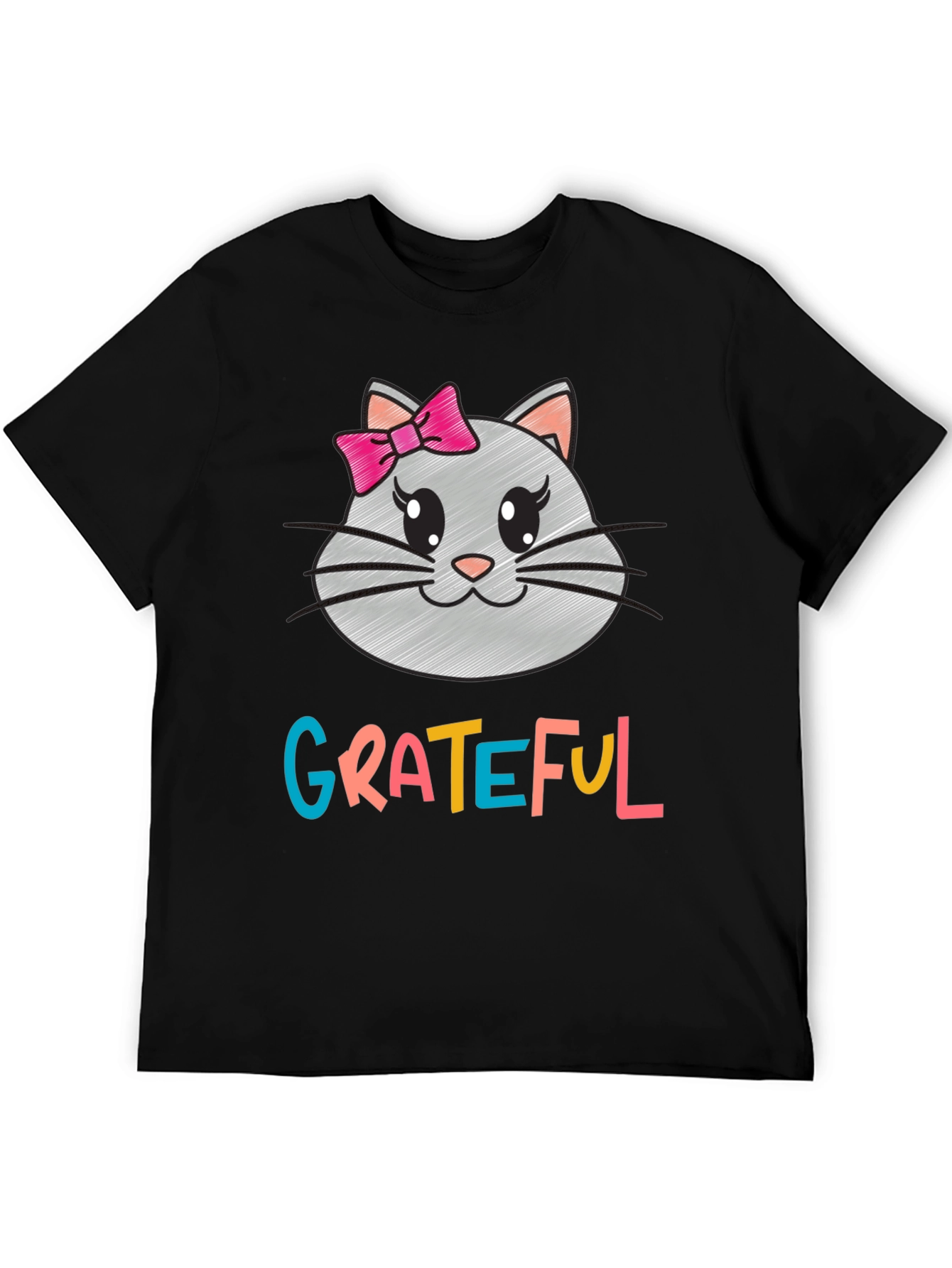 Grateful Kitty Tee - Womens Graphic T-Shirt