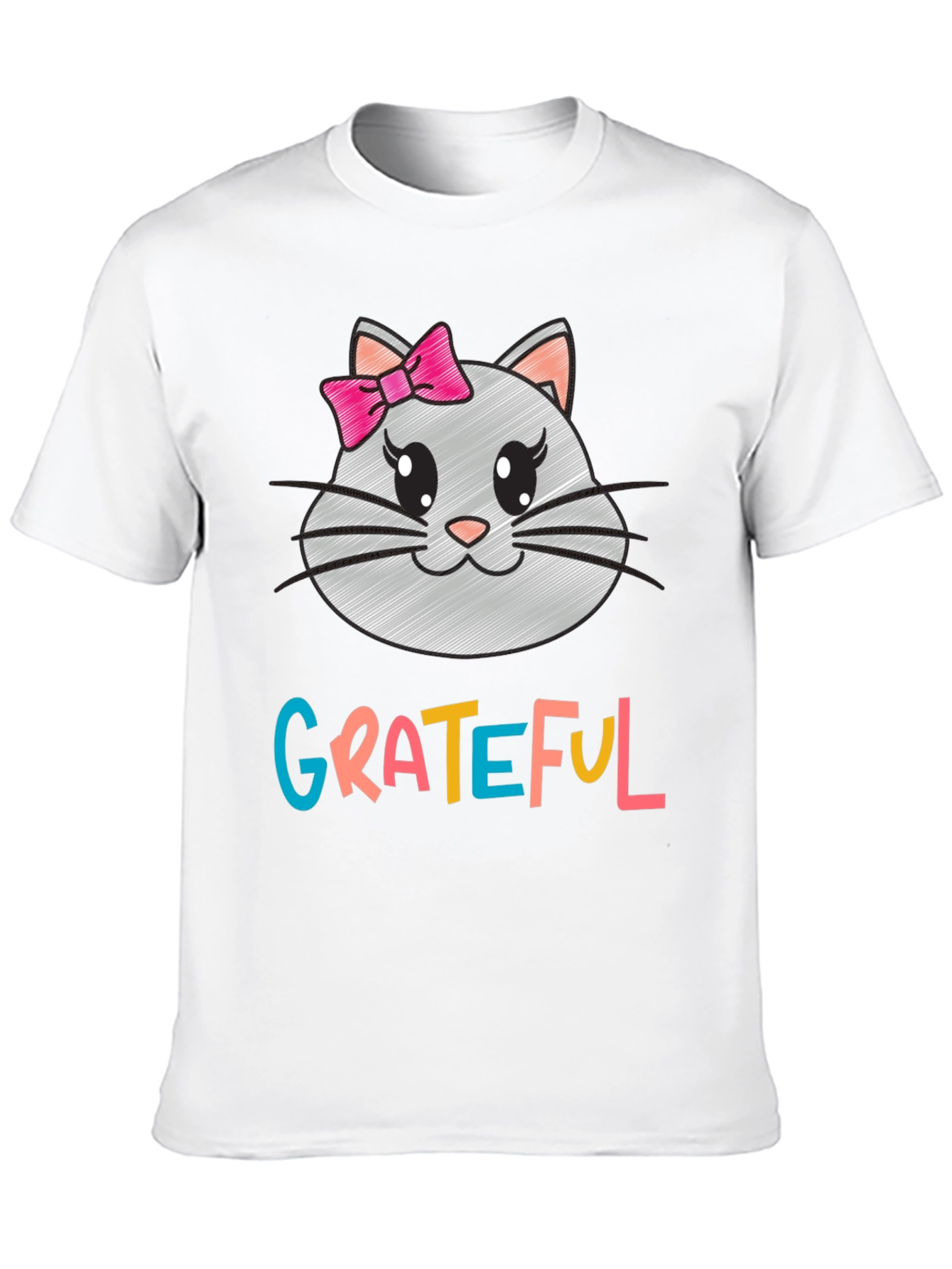 Grateful Kitty Tee - Womens Graphic T-Shirt