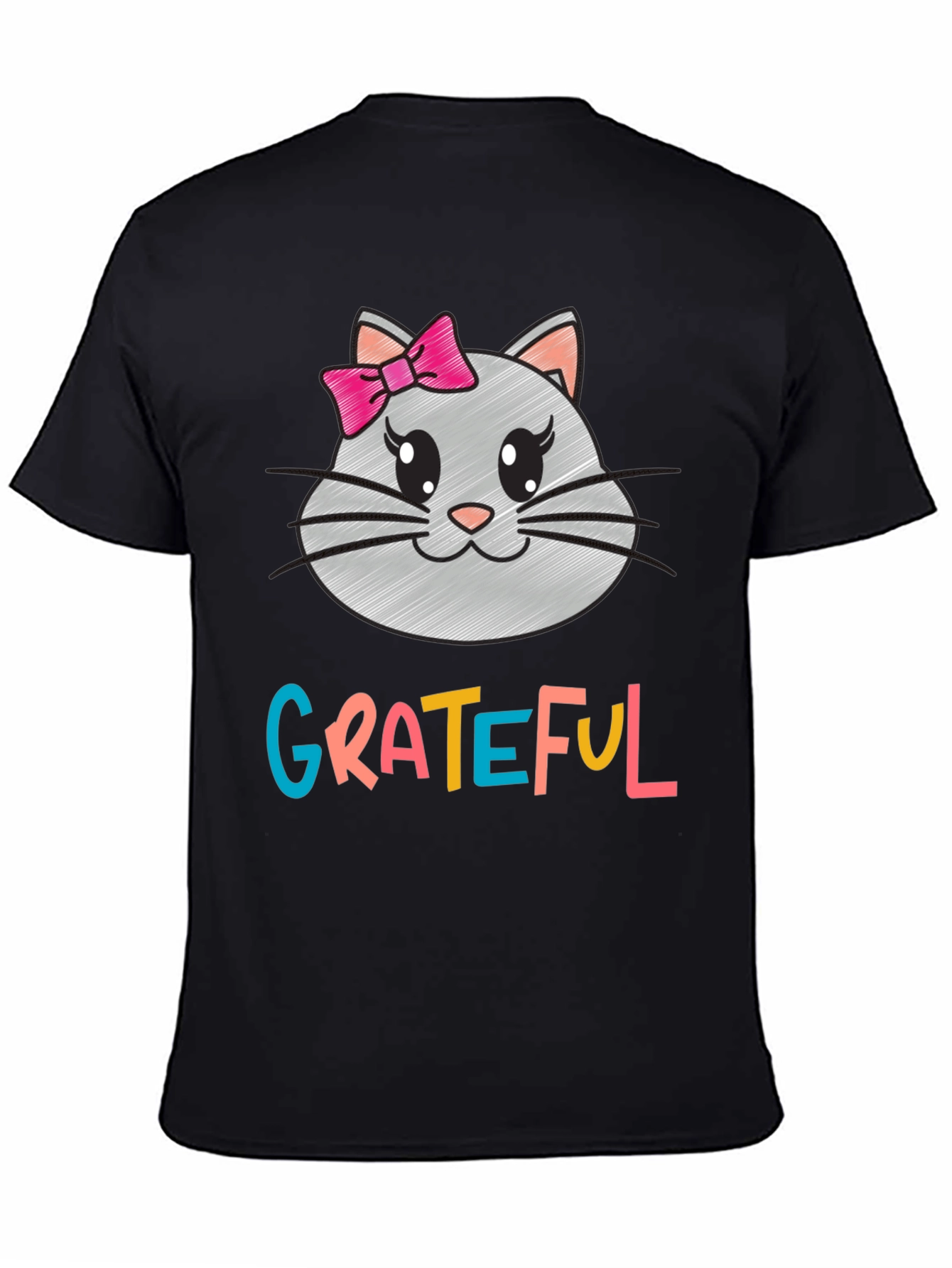 Grateful Kitty Tee - Womens Graphic T-Shirt