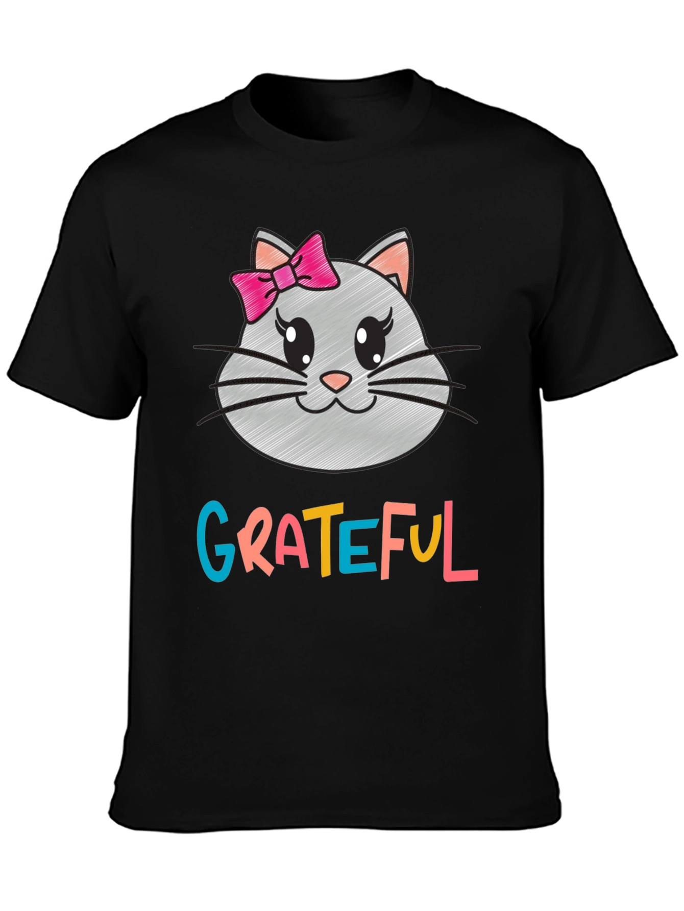 Grateful Kitty Tee - Womens Graphic T-Shirt