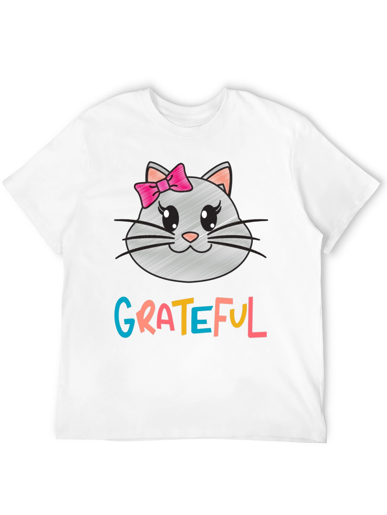 Grateful Kitty Tee - Womens Graphic T-Shirt