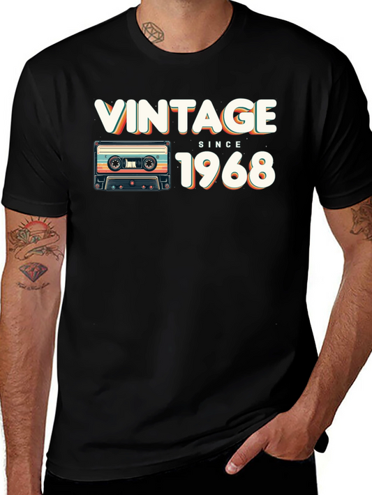 Vintage 1968 Cassette Tape Graphic Tee - Retro Style
